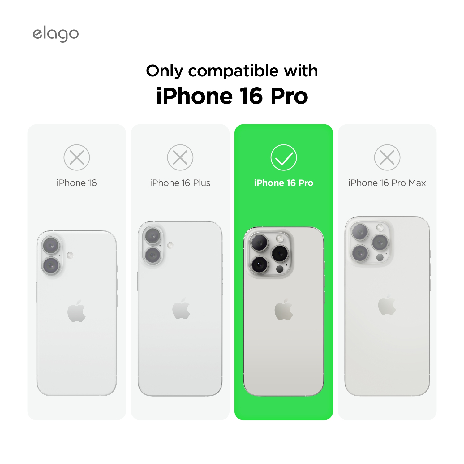 elago Magnetic Leather Case Compatible with iPhone 16 Pro Case, Compatible with All MagSafe Accessories, 6.3 inch - Built-in Magnets, Vegan Leather,