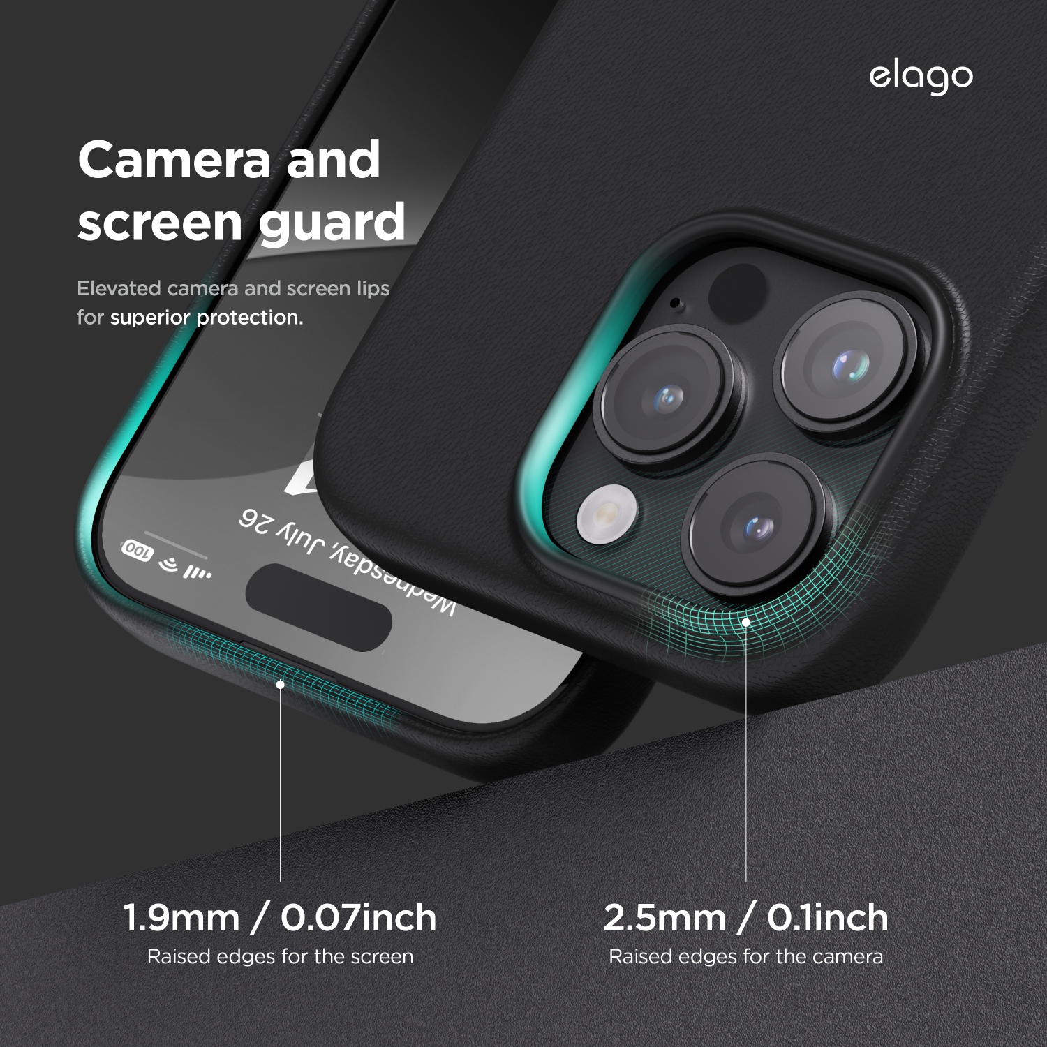 elago Magnetic Leather Case Compatible with iPhone 16 Pro Case, Compatible with All MagSafe Accessories, 6.3 inch - Built-in Magnets, Vegan Leather,