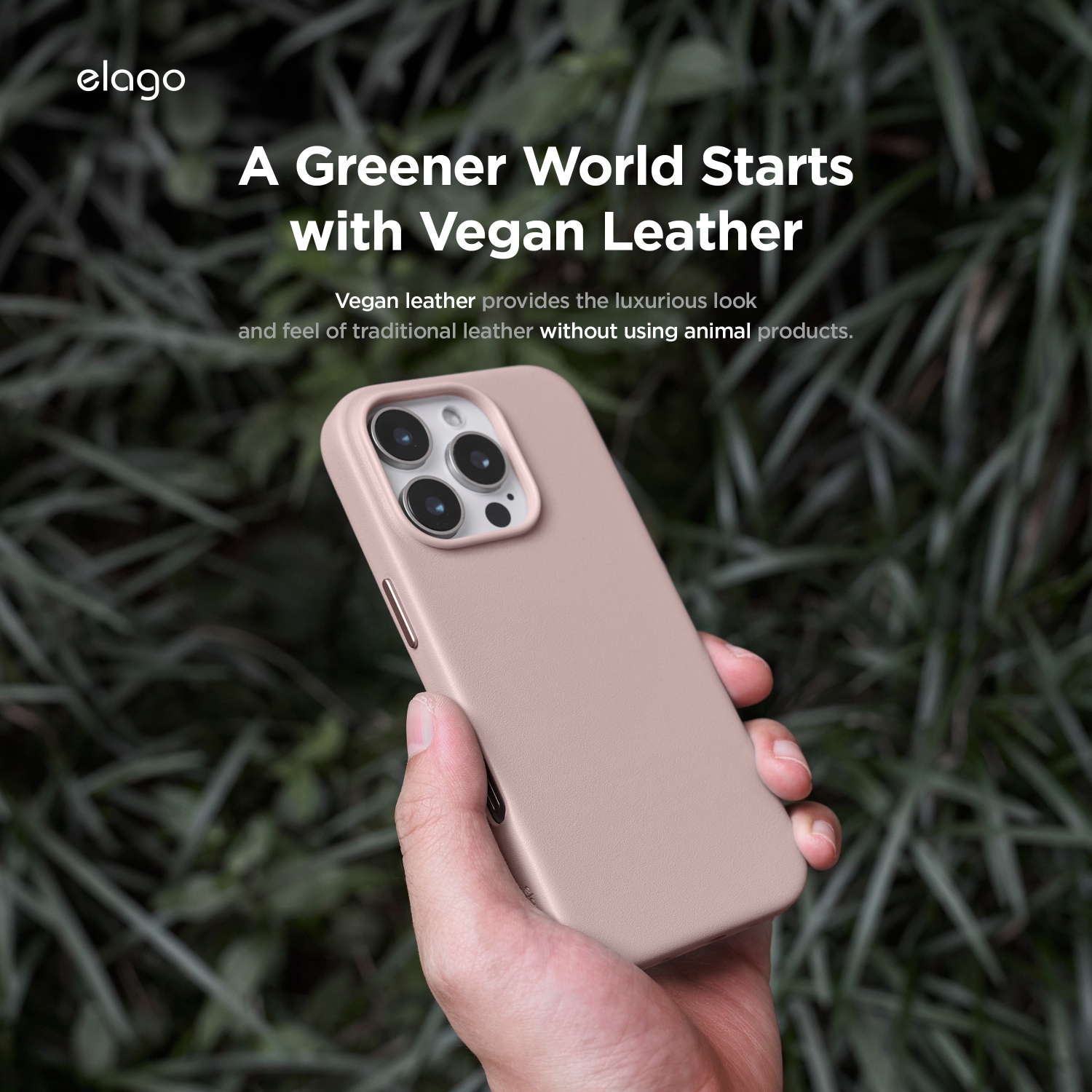 elago Magnetic Leather Case Compatible with iPhone 16 Pro Case, Compatible with All MagSafe Accessories, 6.3 inch - Built-in Magnets, Vegan Leather,