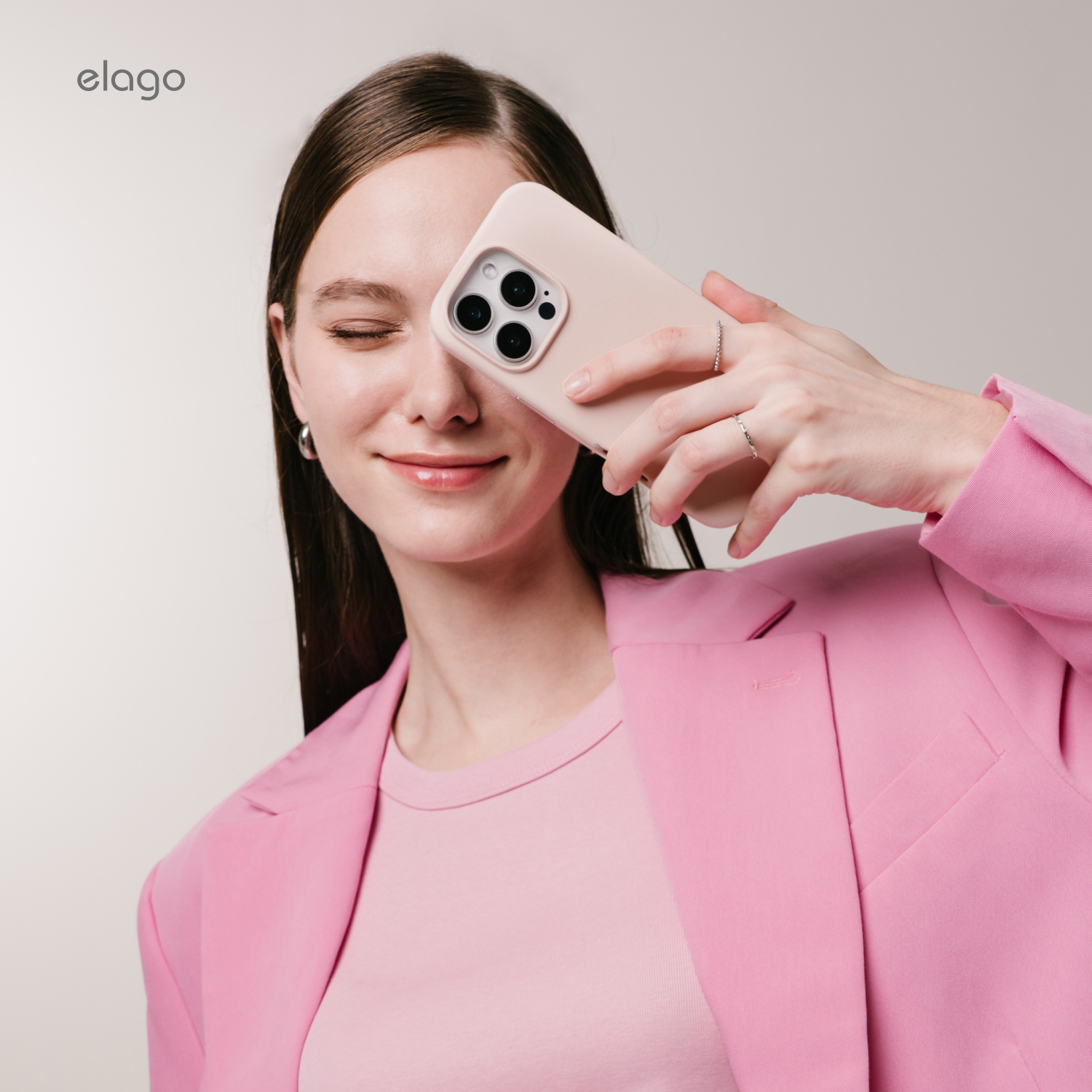 elago Magnetic Leather Case Compatible with iPhone 16 Pro Case, Compatible with All MagSafe Accessories, 6.3 inch - Built-in Magnets, Vegan Leather,