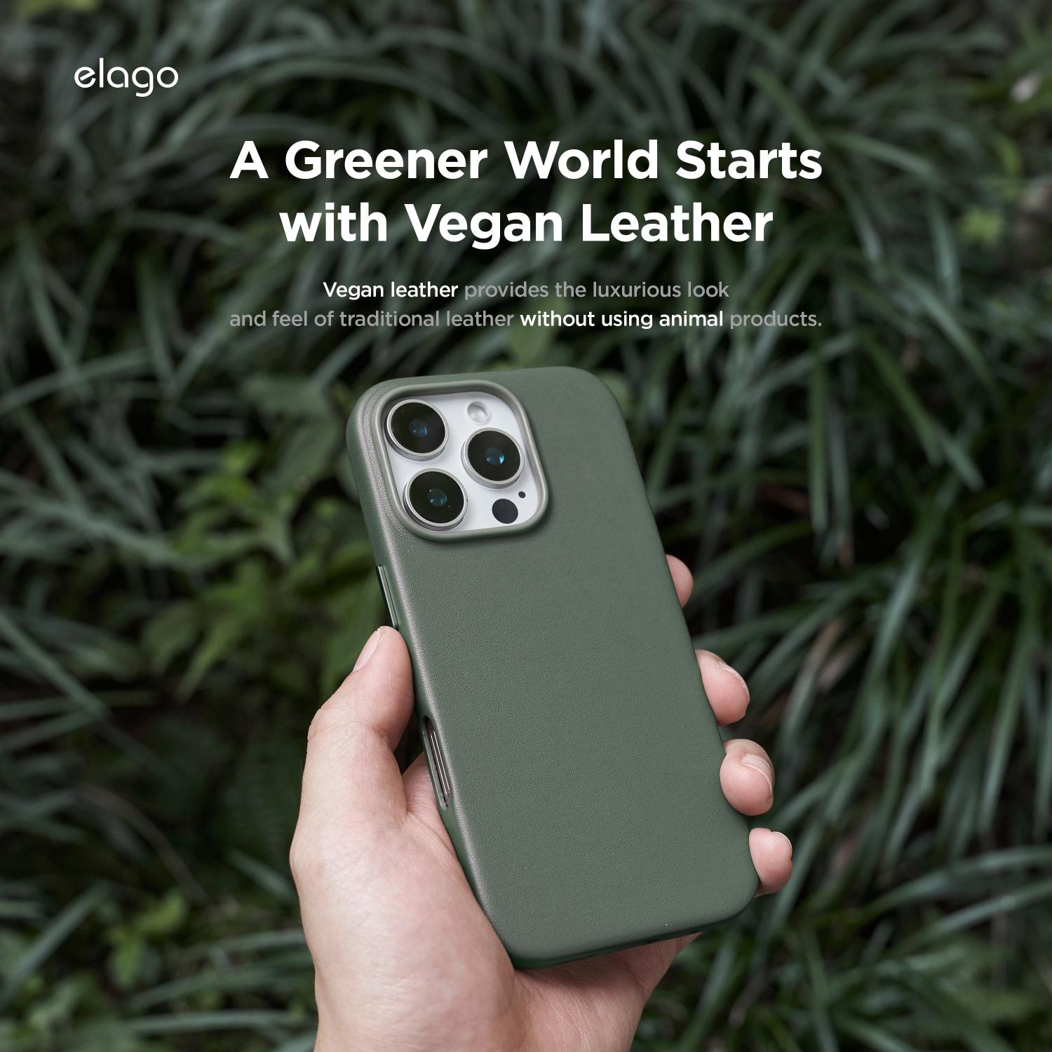 elago Magnetic Leather Case Compatible with iPhone 16 Pro Case, Compatible with All MagSafe Accessories, 6.3 inch - Built-in Magnets, Vegan Leather,