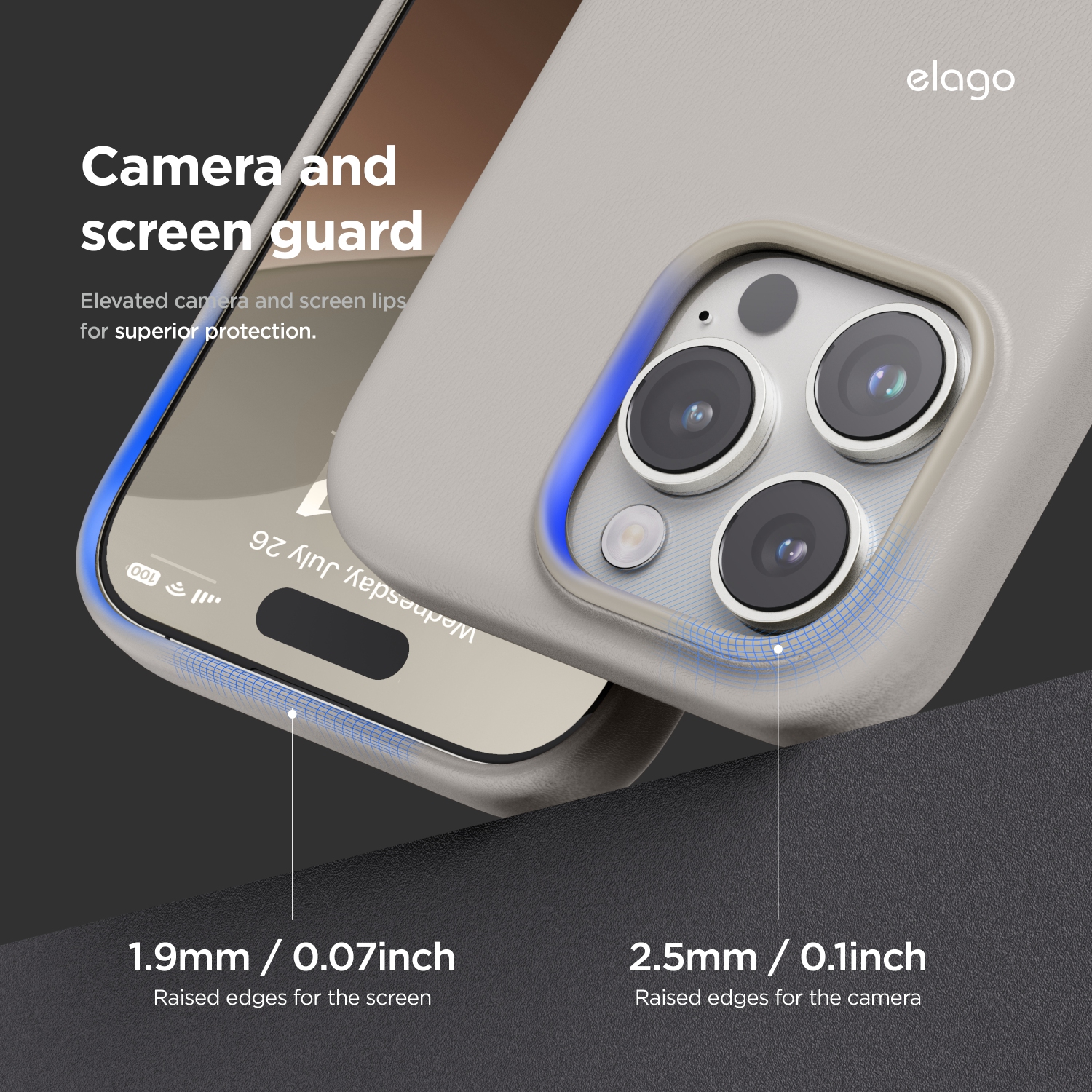 elago Magnetic Leather Case Compatible with iPhone 16 Pro Case, Compatible with All MagSafe Accessories, 6.3 inch - Built-in Magnets, Vegan Leather,