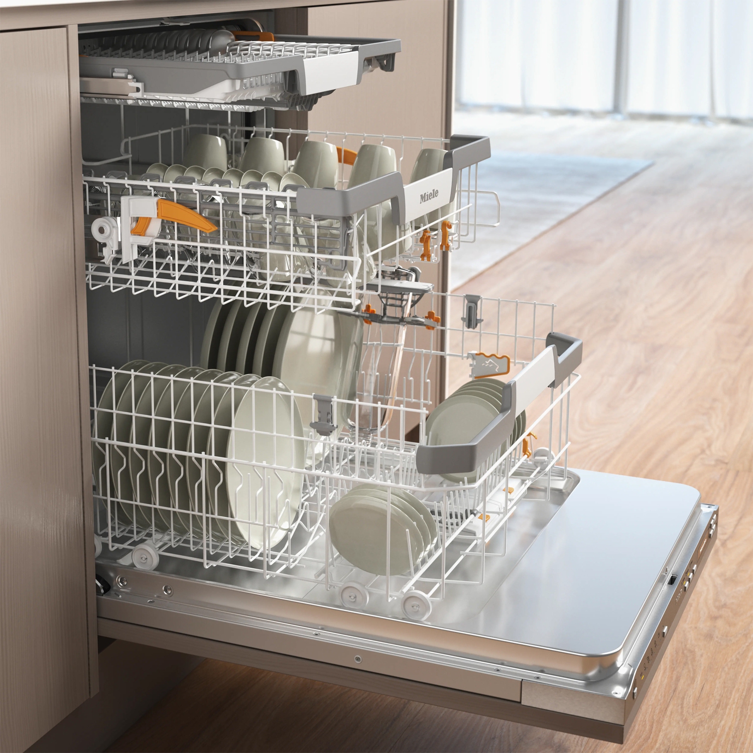 Miele G 7266 SCVi Fully Integrated Dishwasher with Cutlery Tray - Cleantouch Steel Fascia - 21726662CDN