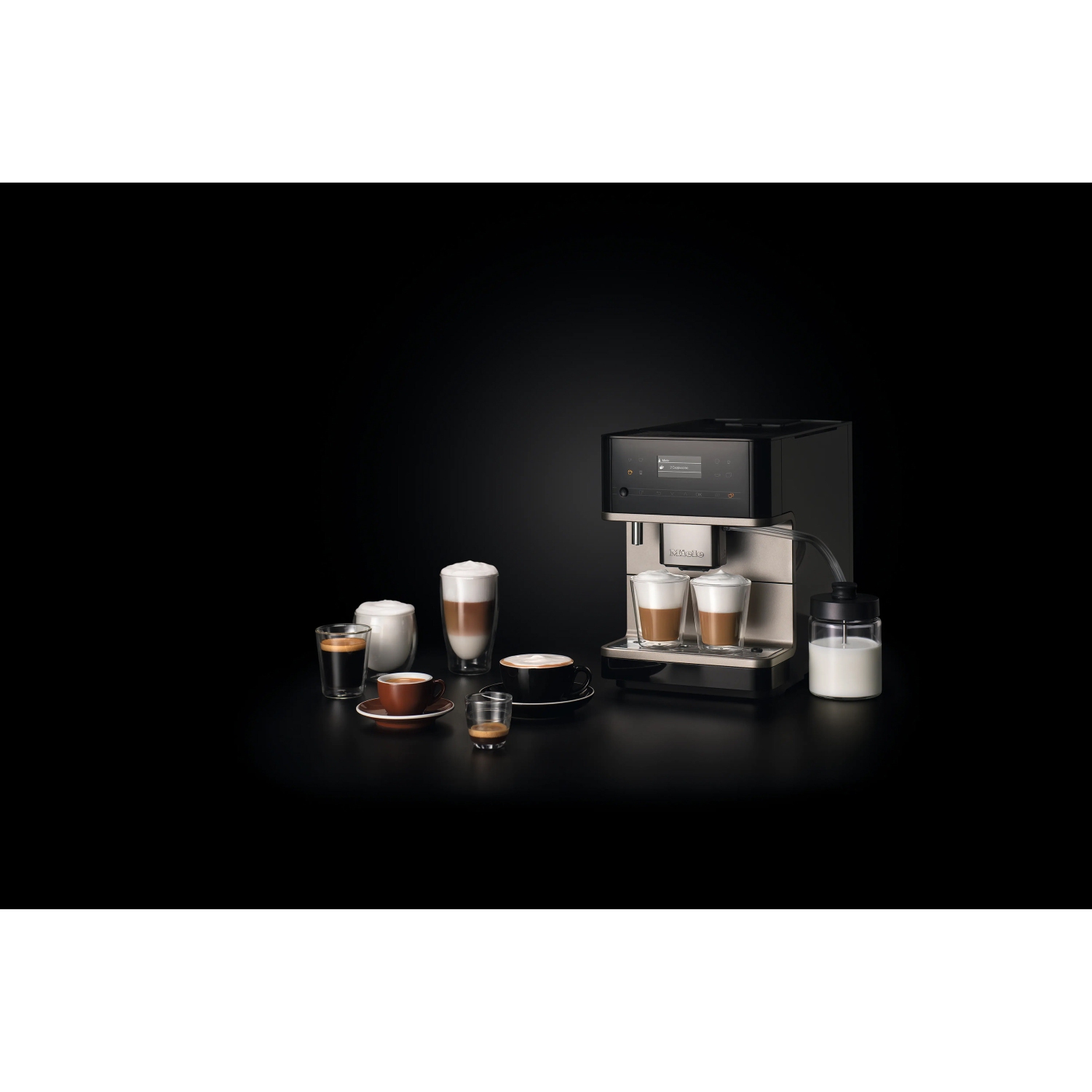 Miele MB-CVA 6000, Pre-Installed Glass Milk Container for Miele CVA 6000 Fully Automatic Coffee Machines, 33.8 oz Capacity