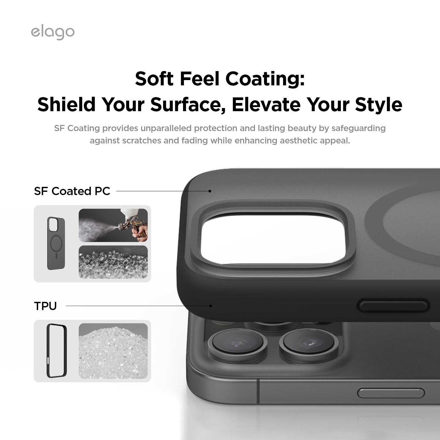 elago Magnetic Hybrid Clear Case Compatible with iPhone 16 Pro Max Case Cover 6.9" - Compatible with MagSafe, PC + TPU Hybrid Technology, Shockproof