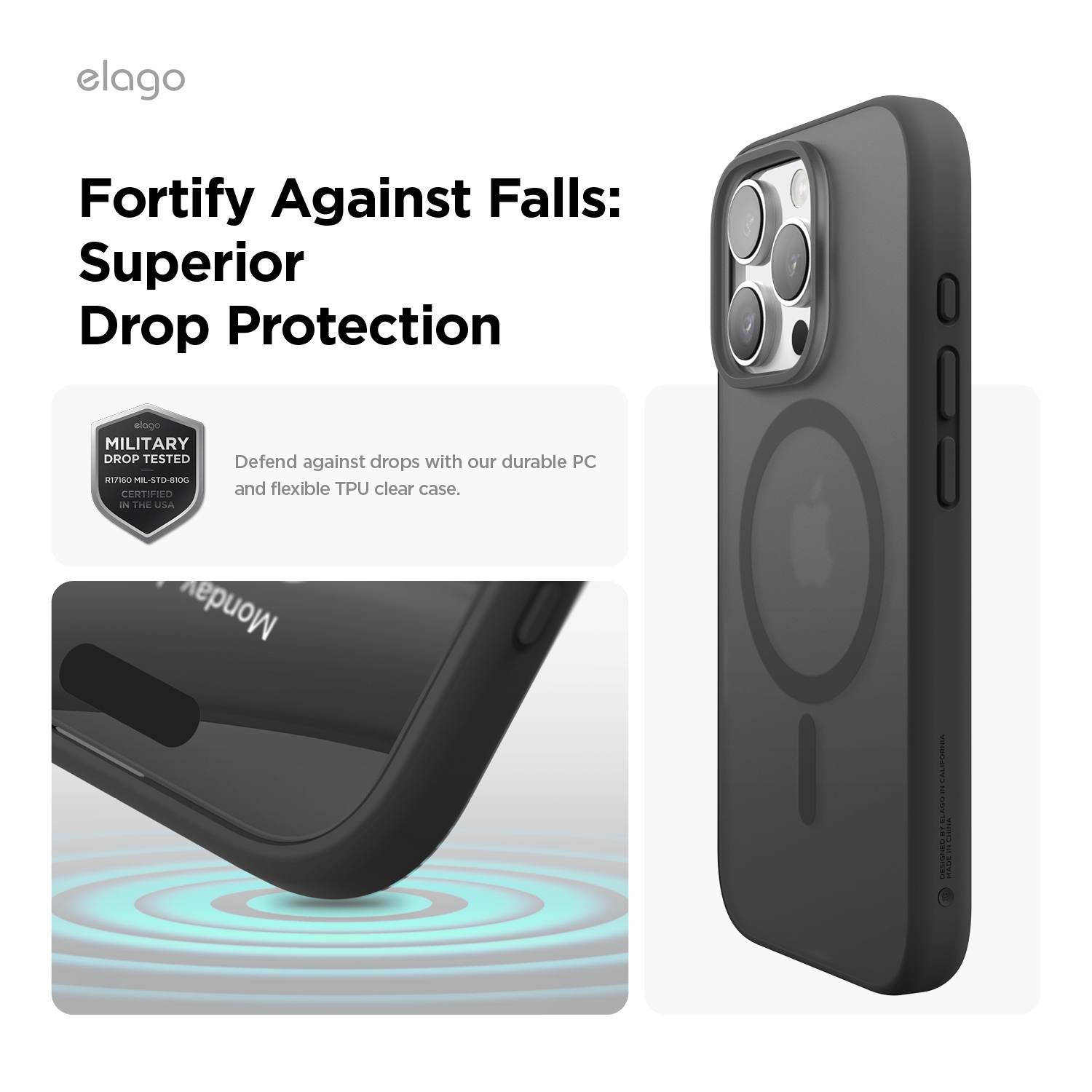 elago Magnetic Hybrid Clear Case Compatible with iPhone 16 Pro Max Case Cover 6.9" - Compatible with MagSafe, PC + TPU Hybrid Technology, Shockproof