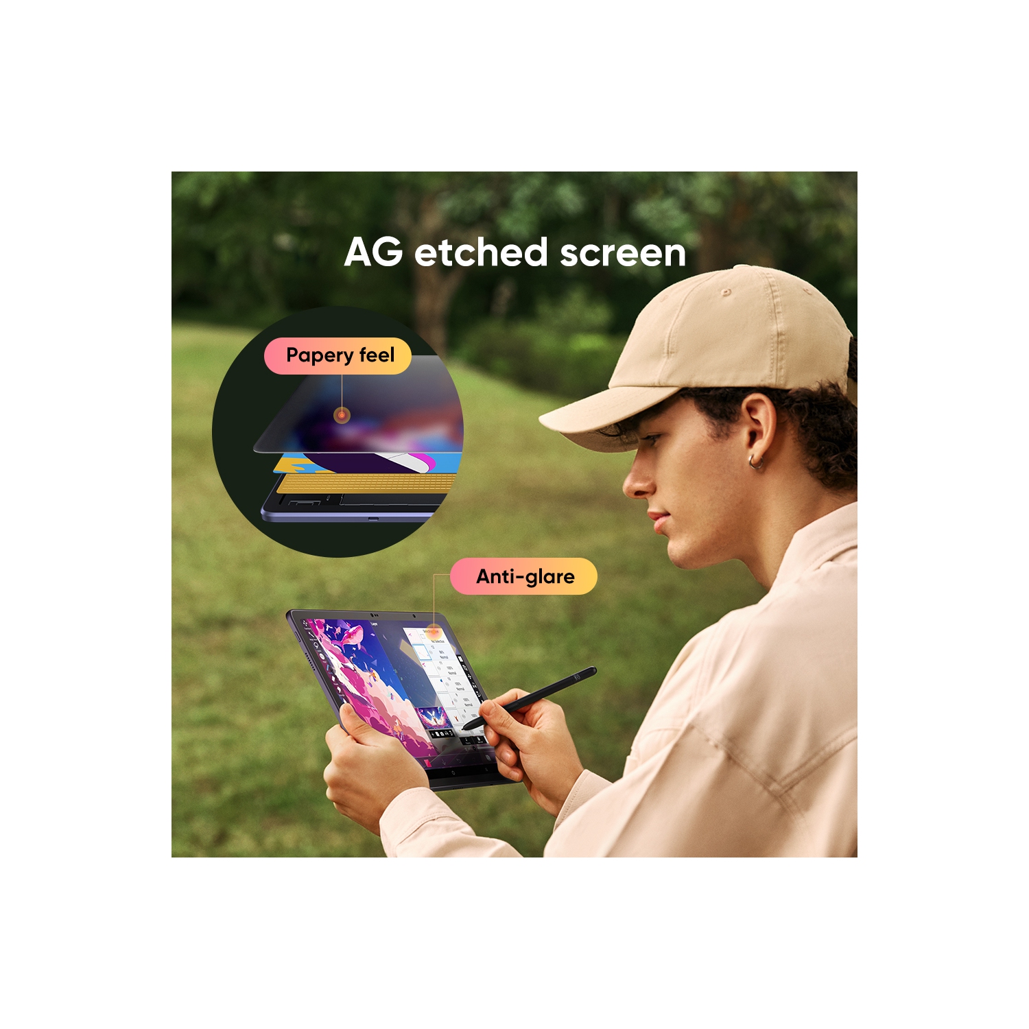 XPPen Magic Drawing Pad 12.2 Inch Standalone Drawing Tablet No Computer Needed with 16384 Pressure Levels X3 Pro Battery-Free Stylus Paper-Like