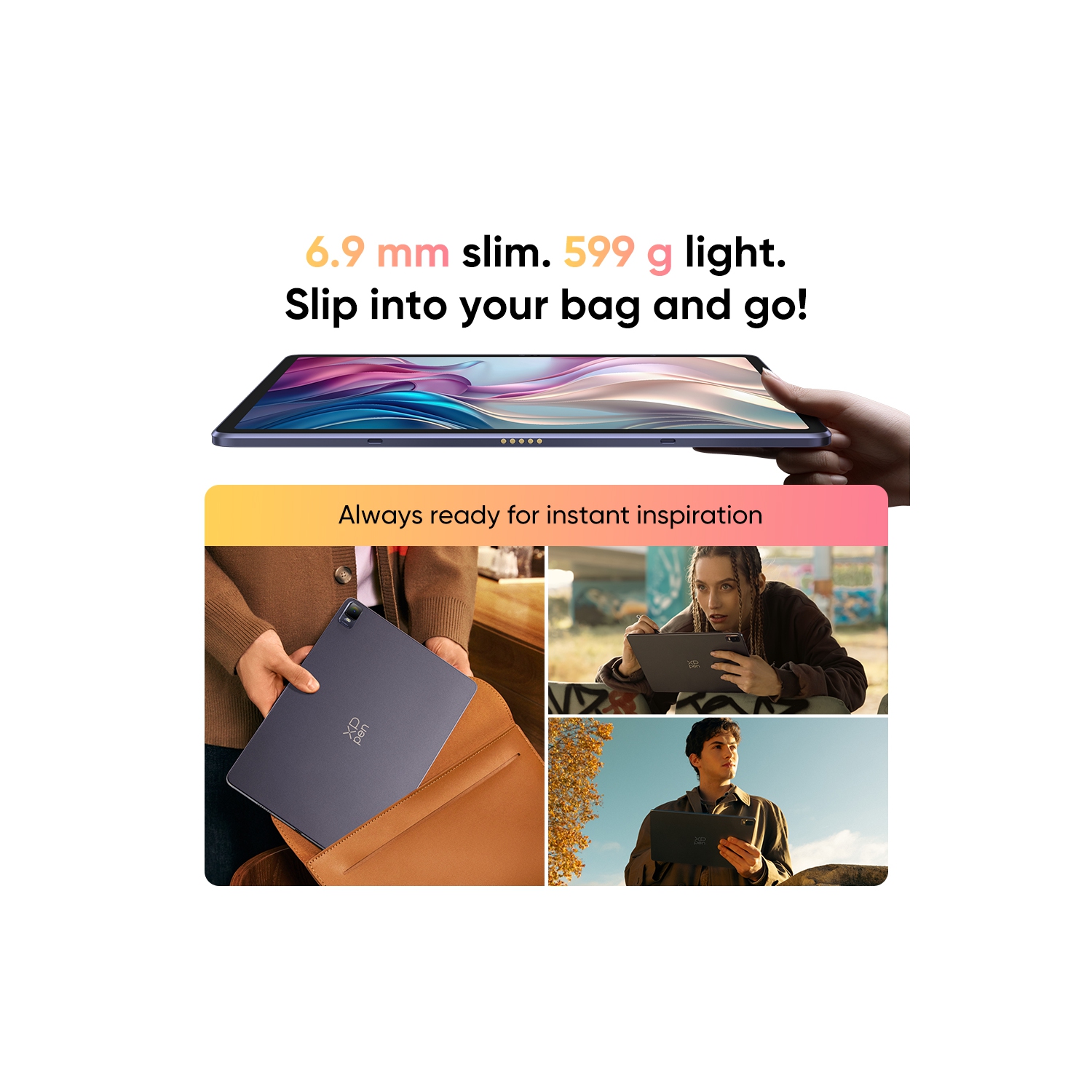 XPPen Magic Drawing Pad 12.2 Inch Standalone Drawing Tablet No Computer Needed with 16384 Pressure Levels X3 Pro Battery-Free Stylus Paper-Like