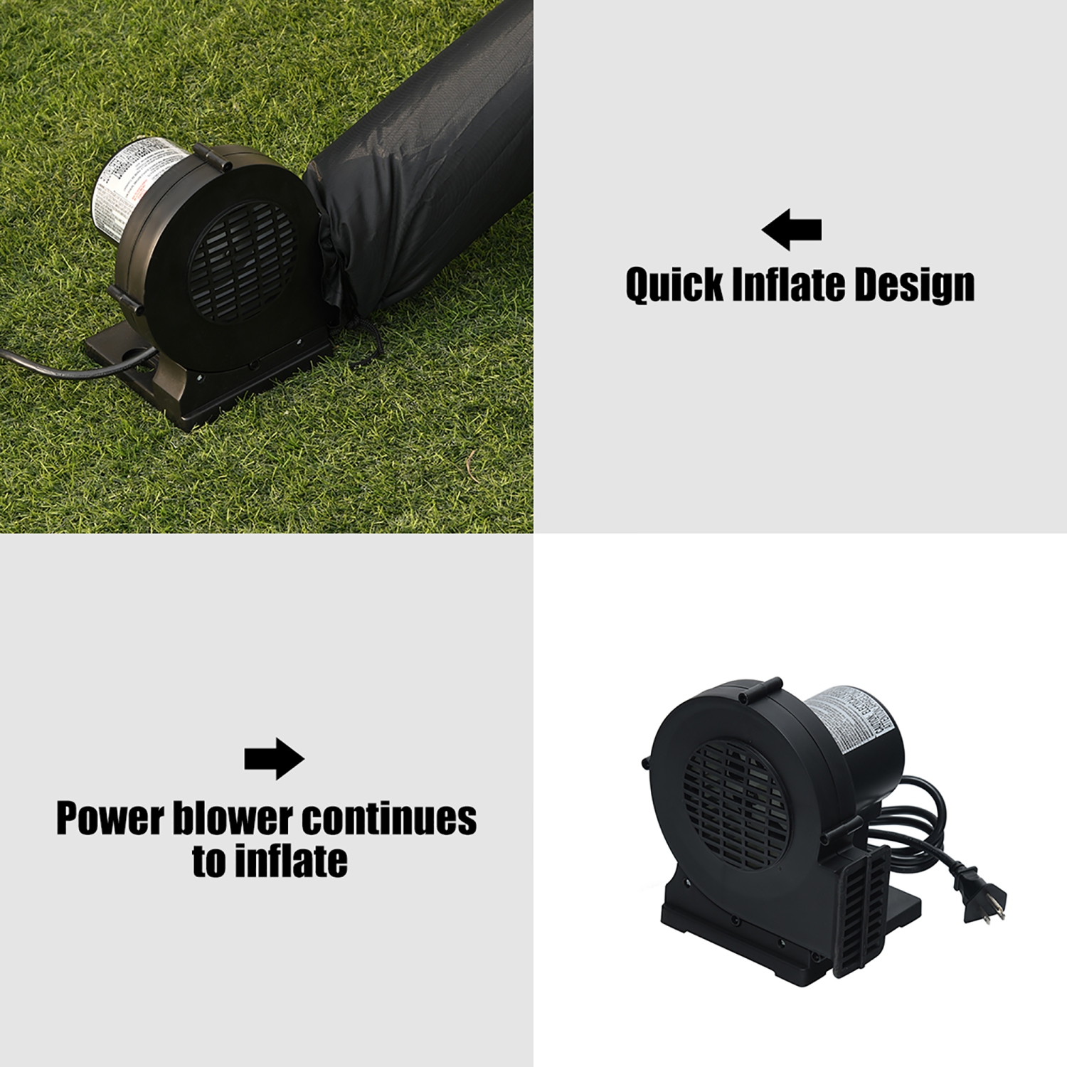 Projecteur de cinéma maison extérieur gonflable à projection d'écran 14FT de Costway avec ventilateur