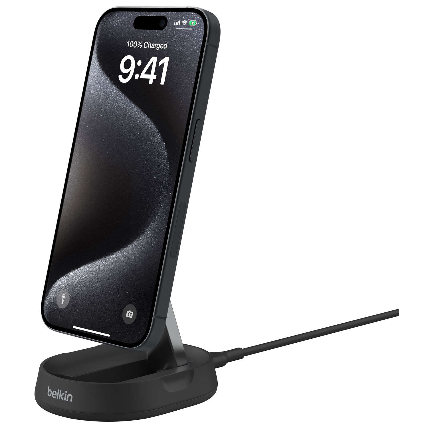 Belkin BoostCharge Pro 15W Qi2 Wireless Charging Stand - Black