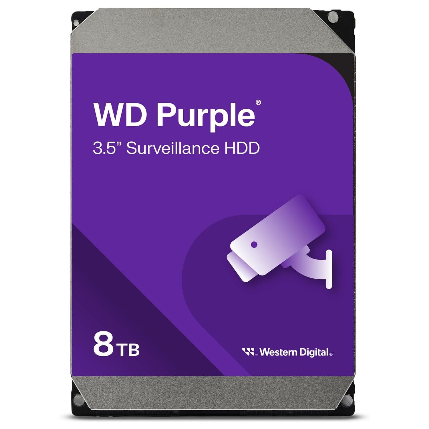 Western Digital 8TB WD Purple Surveillance Internal Hard Drive HDD - 5640 RPM, SATA 6 Gb/s, 256MB Cache, 3.5 inch