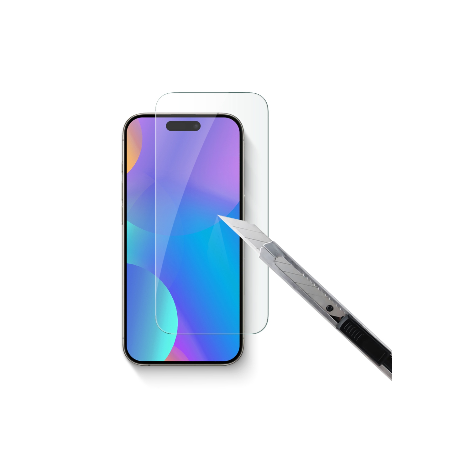 Uolo [protecteur] verre trempé iPhone 16 Pro/iPhone 15 Pro, clarté HD antiprojection [compatible avec les étuis], plateau d'alignement