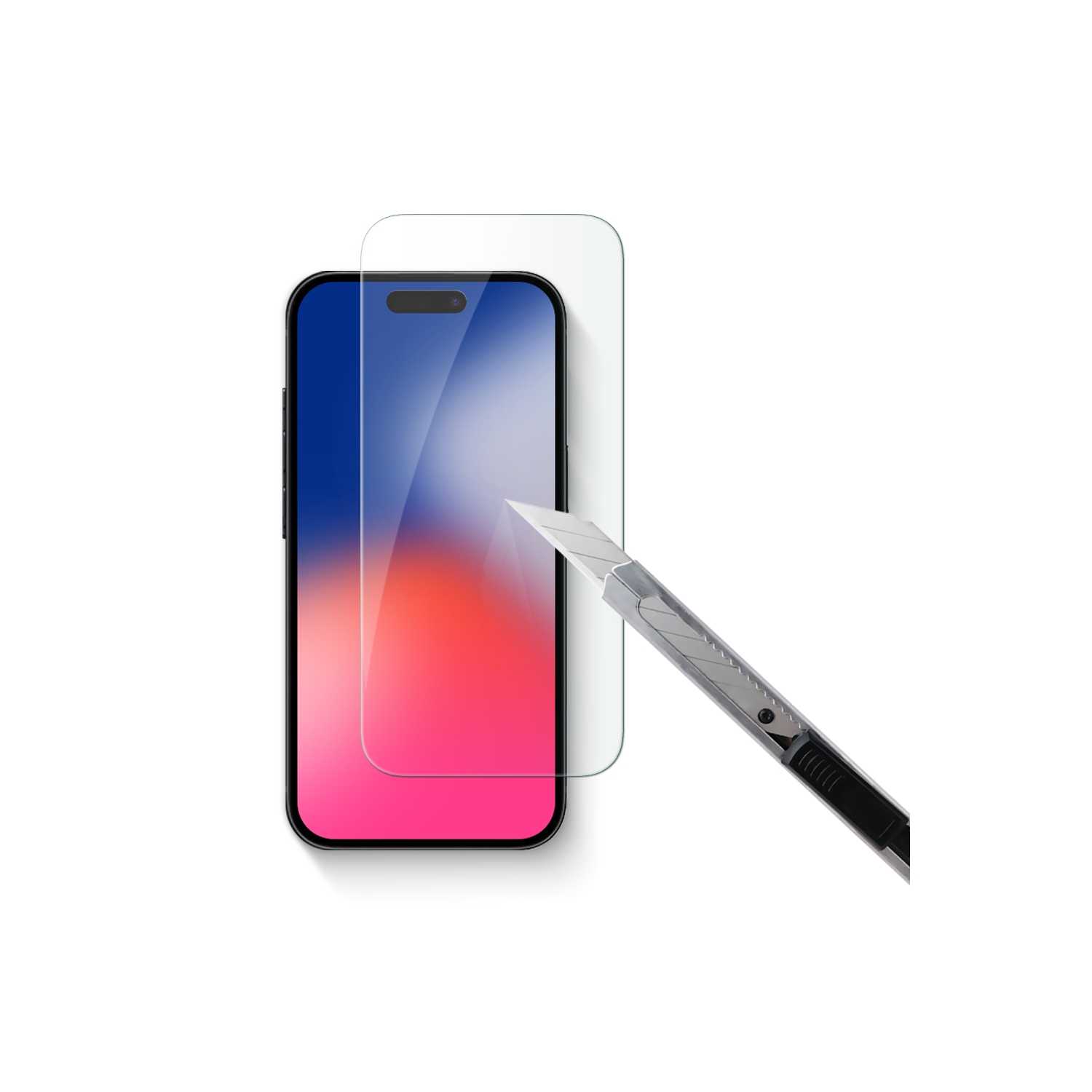 Uolo [protecteur] verre trempé iPhone 16/iPhone 15, clarté HD anti-éclaboussures [compatible avec les étuis], plateau d'alignement