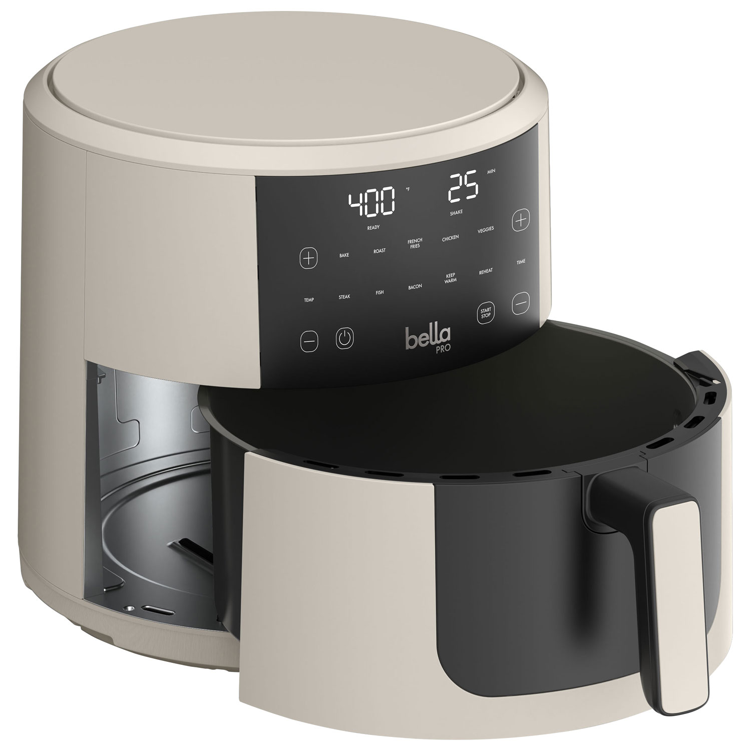 Friteuse à air chaud numérique Pro SmartCrisp de Bella avec céramique EverGood - 7,6 l/8 pte - Lait d'avoine - Exclusivité Best Buy