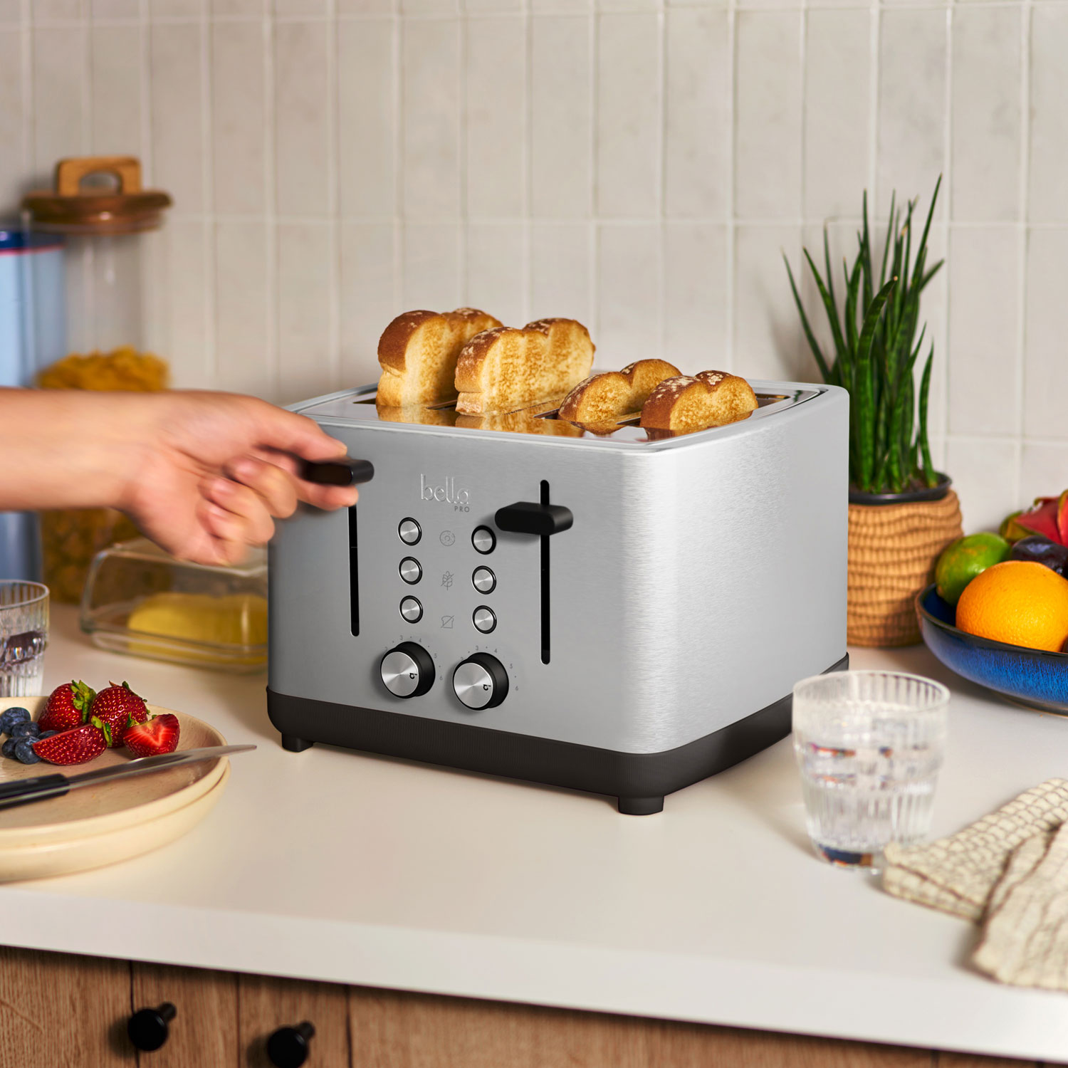 Bella Pro Toaster - 4-Slice - Stainless Steel - Only at Best Buy