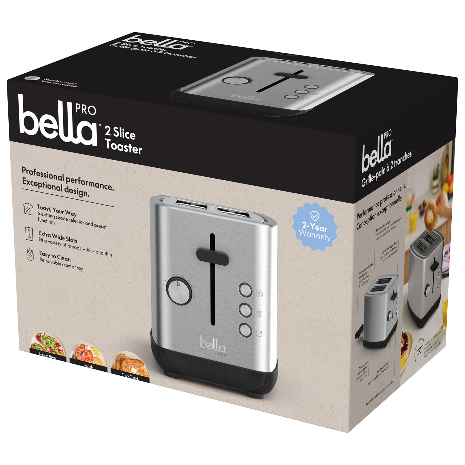 Bella Pro Toaster - 2-Slice - Stainless Steel - Only at Best Buy