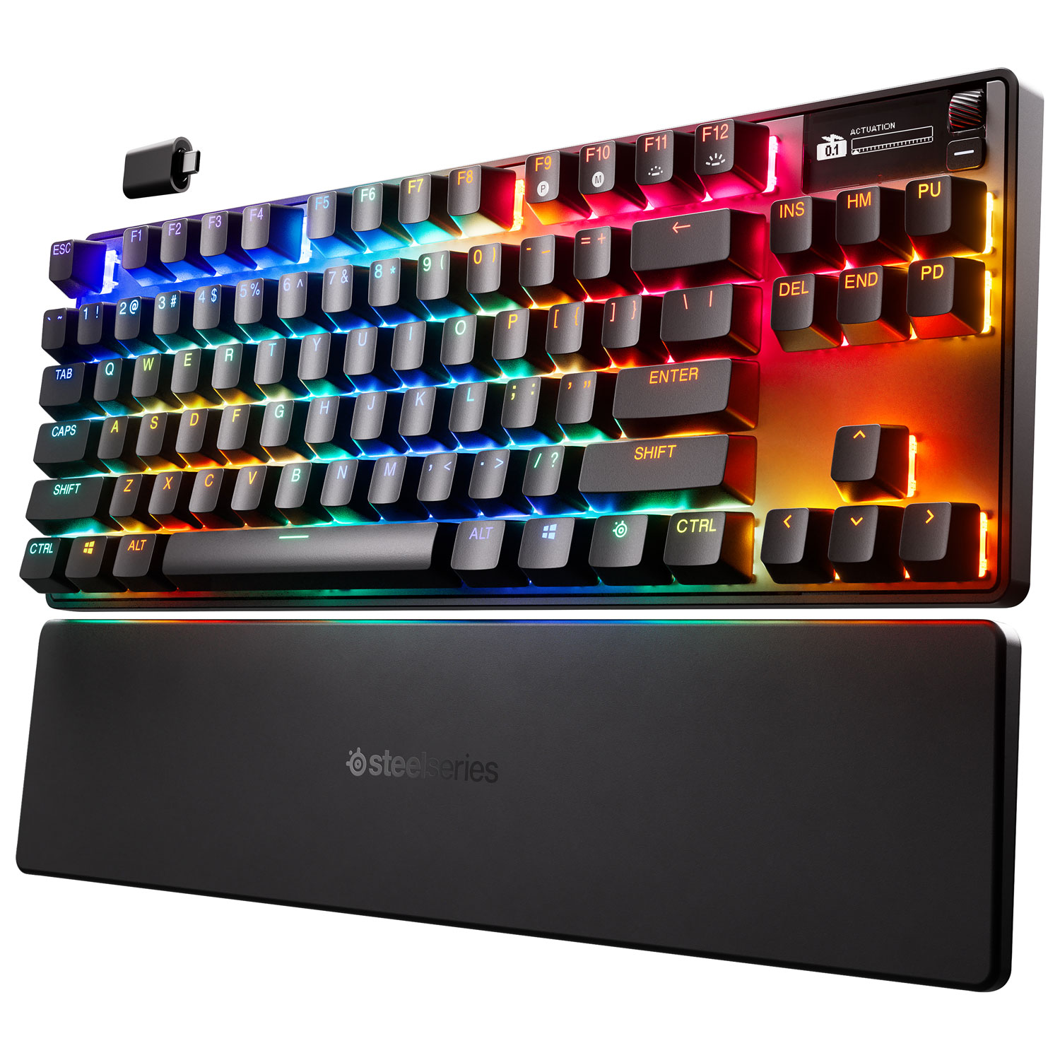 Clavier de jeu sans fil Bluetooth mécanique rétroéclairé Apex Pro Gen 3 sans pavé numérique avec commutateurs Ominpoint 3.0 de SteelSeries