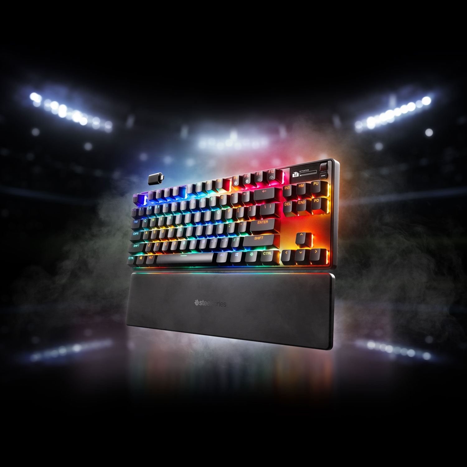 Clavier de jeu sans fil Bluetooth mécanique rétroéclairé Apex Pro Gen 3 sans pavé numérique avec commutateurs Ominpoint 3.0 de SteelSeries