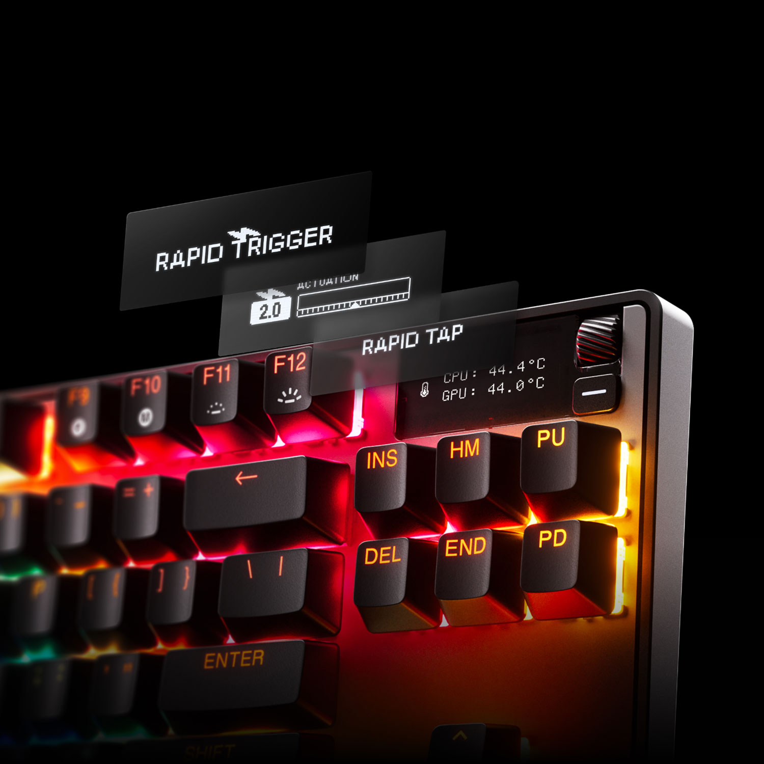 Clavier de jeu sans fil Bluetooth mécanique rétroéclairé Apex Pro Gen 3 sans pavé numérique avec commutateurs Ominpoint 3.0 de SteelSeries