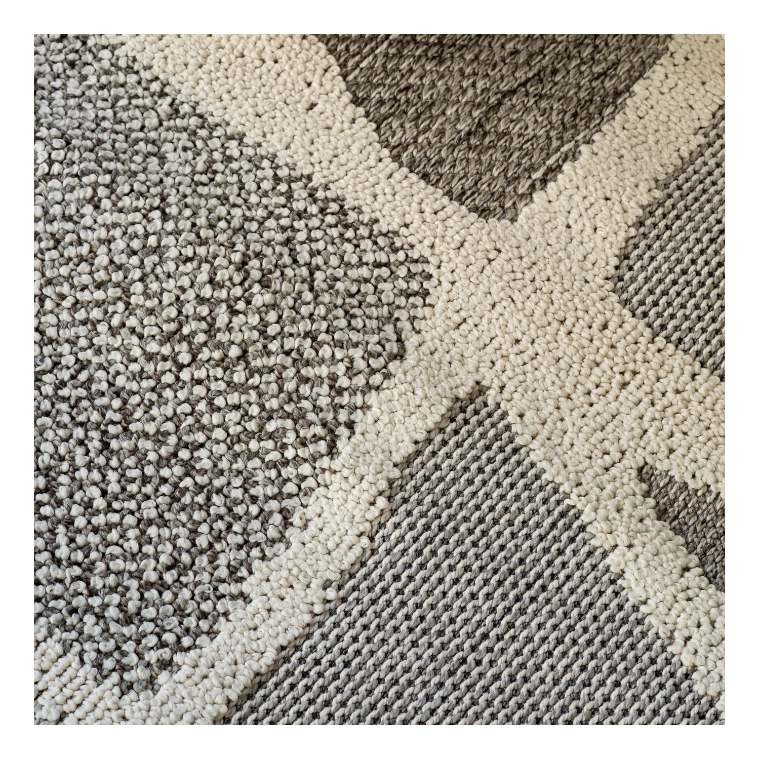 Rug Branch Kintsu Contemporary Abstract Grey/Cream Indoor Area Rug