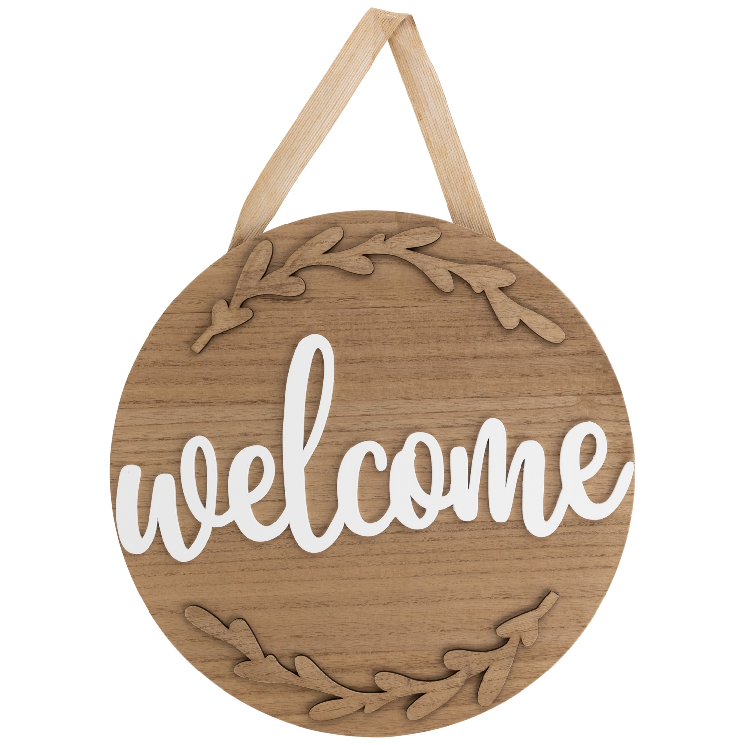 Welcome Daily Branches Wooden Wall Sign - 15.75"