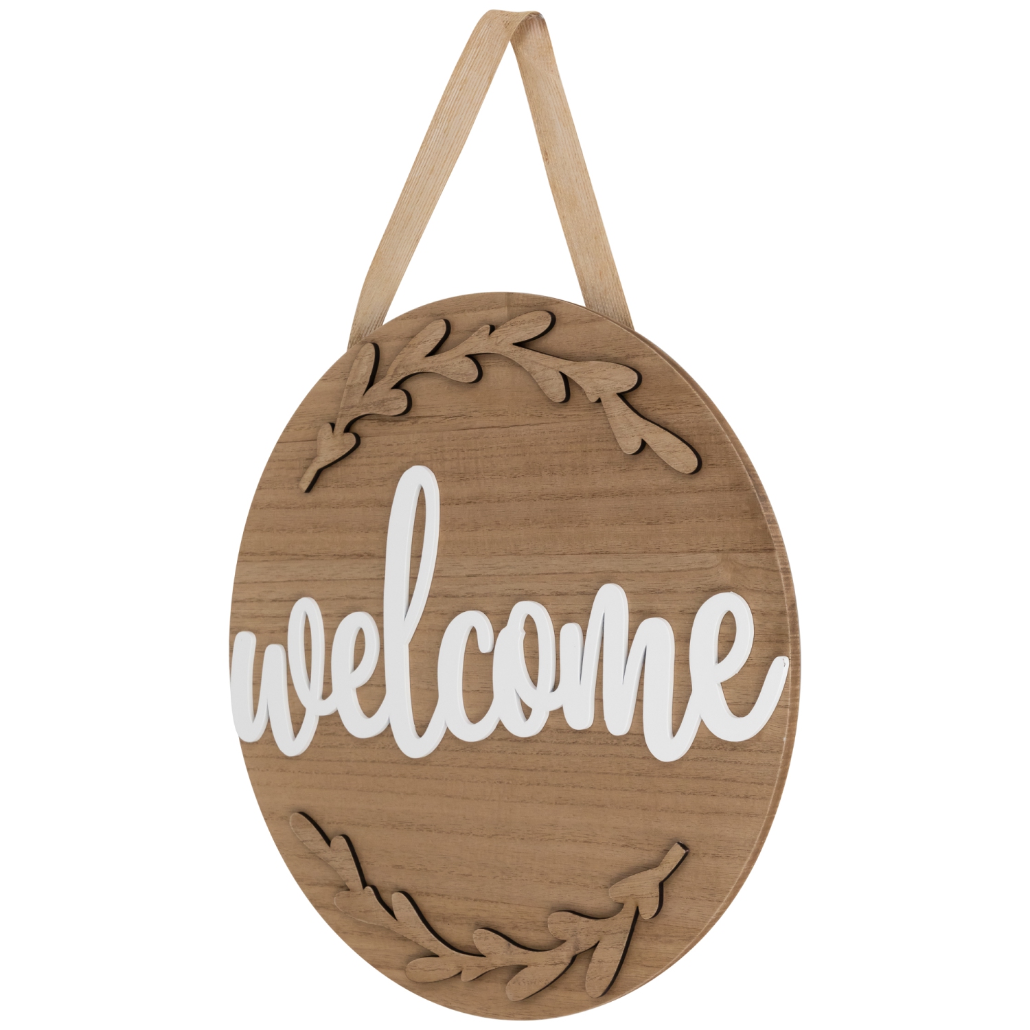 Welcome Daily Branches Wooden Wall Sign - 15.75"
