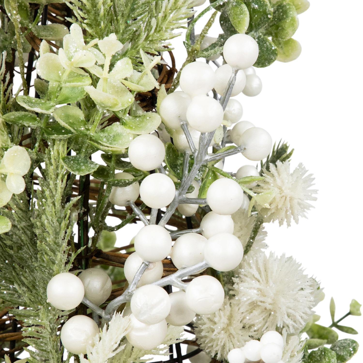 Glittered Berries and Pine Artificial Cone Christmas Tree - 27"