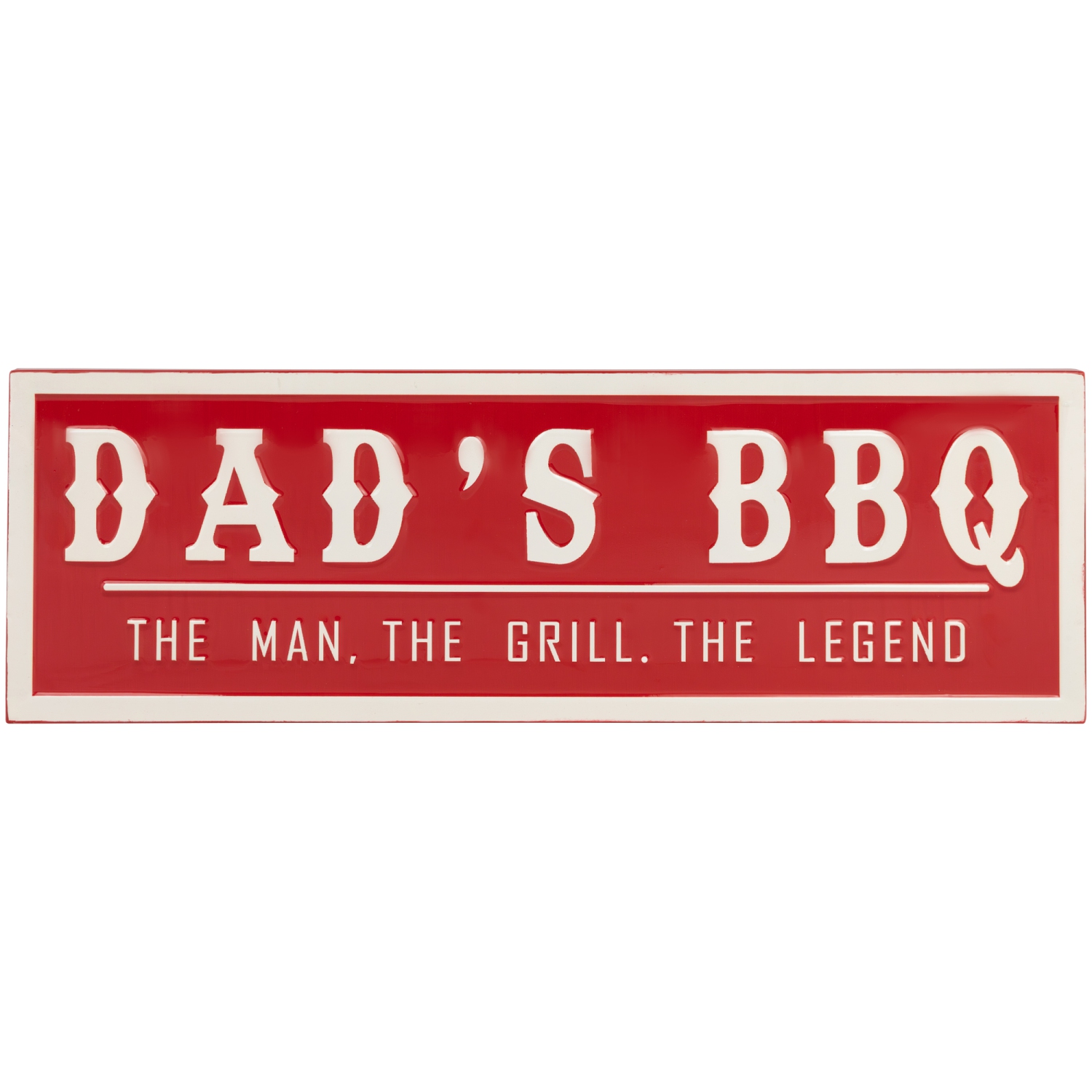 Affiche murale en métal pour barbecue DAD's - 23 po - Rouge