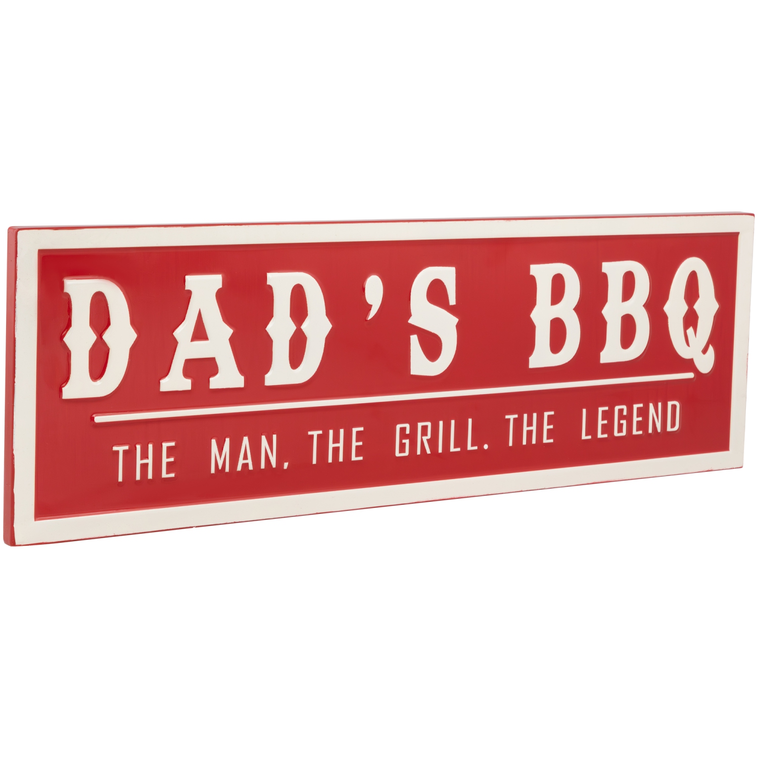 Affiche murale en métal pour barbecue DAD's - 23 po - Rouge