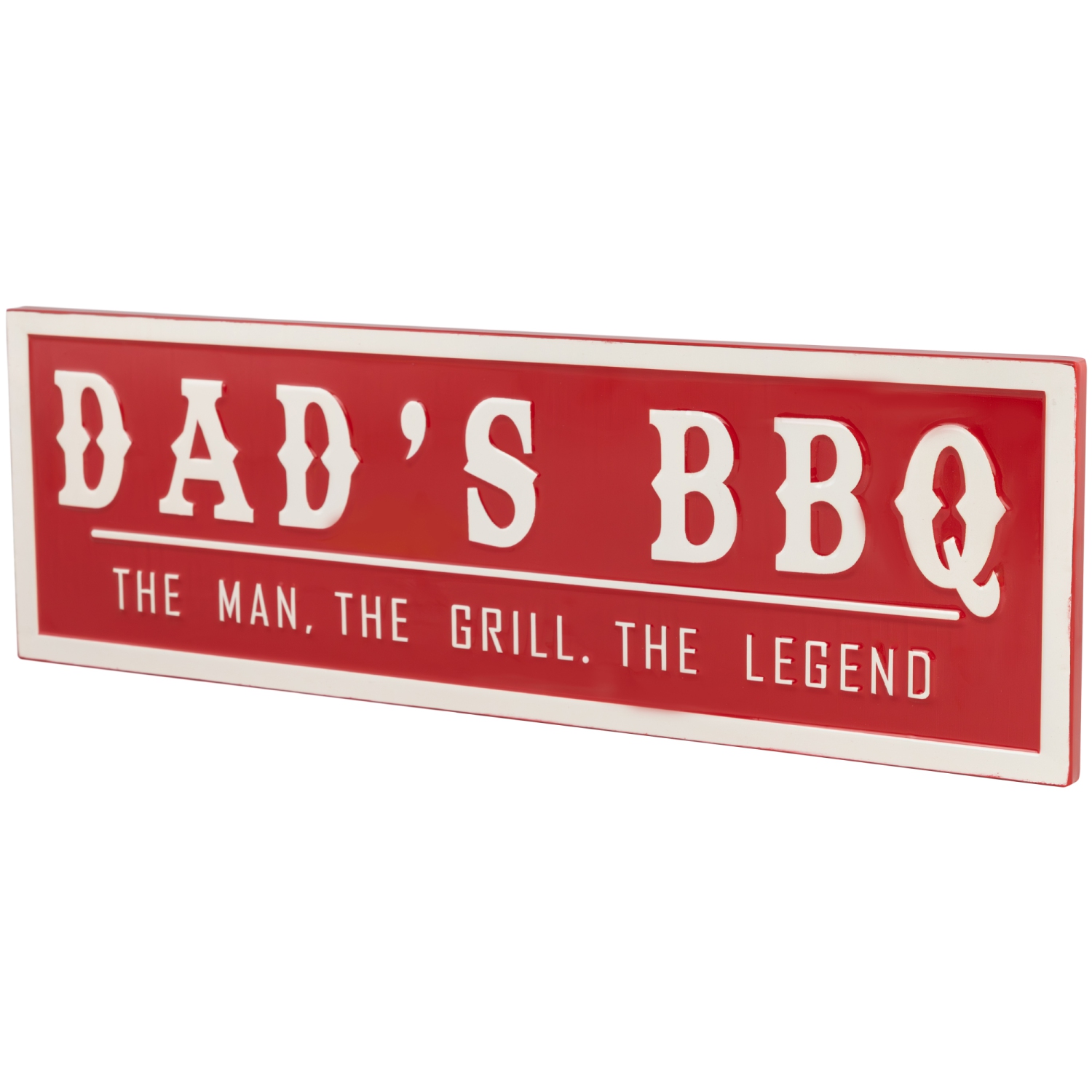 Affiche murale en métal pour barbecue DAD's - 23 po - Rouge