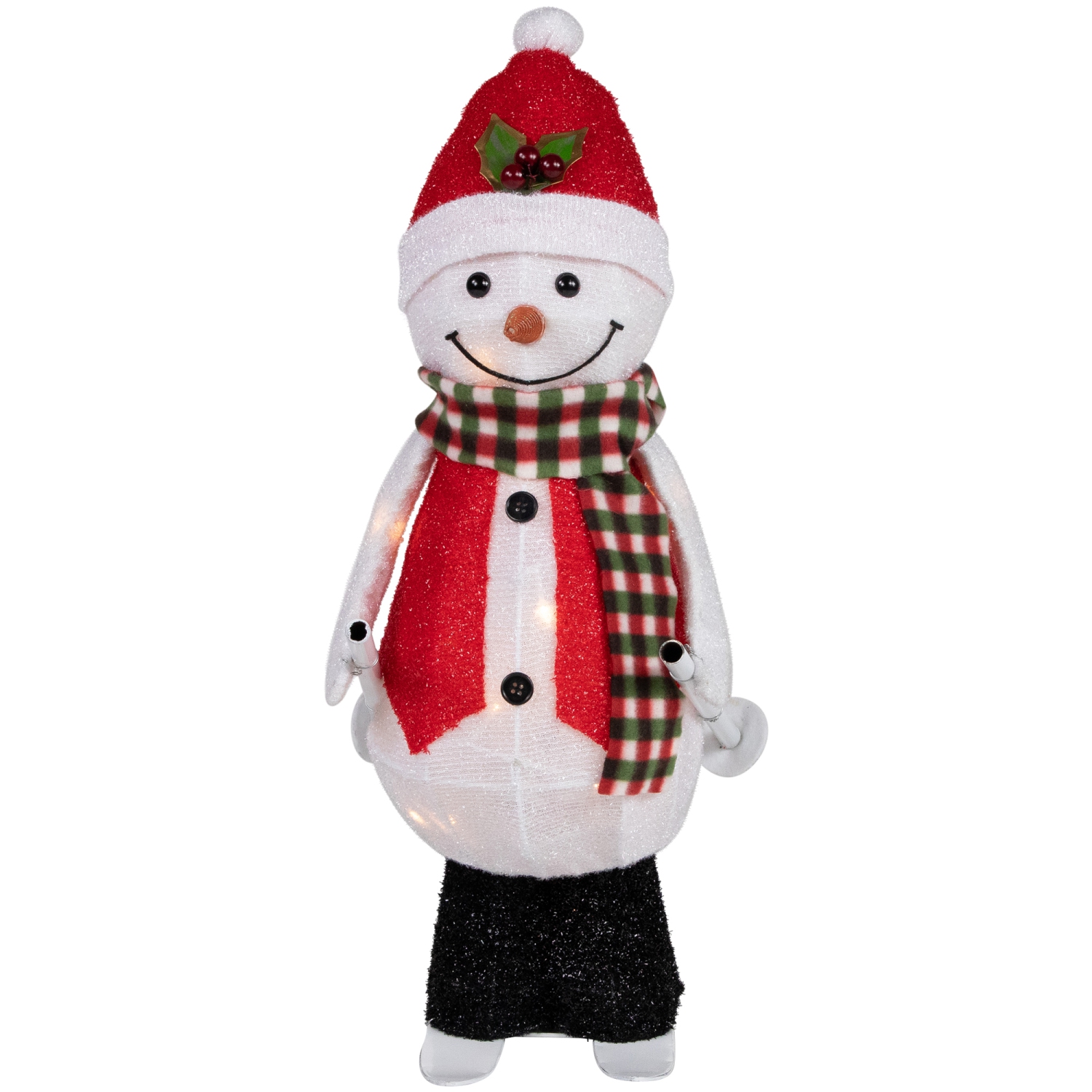 LED Lighted Animated Skiing Snowman Outdoor Christmas Figure - 24"