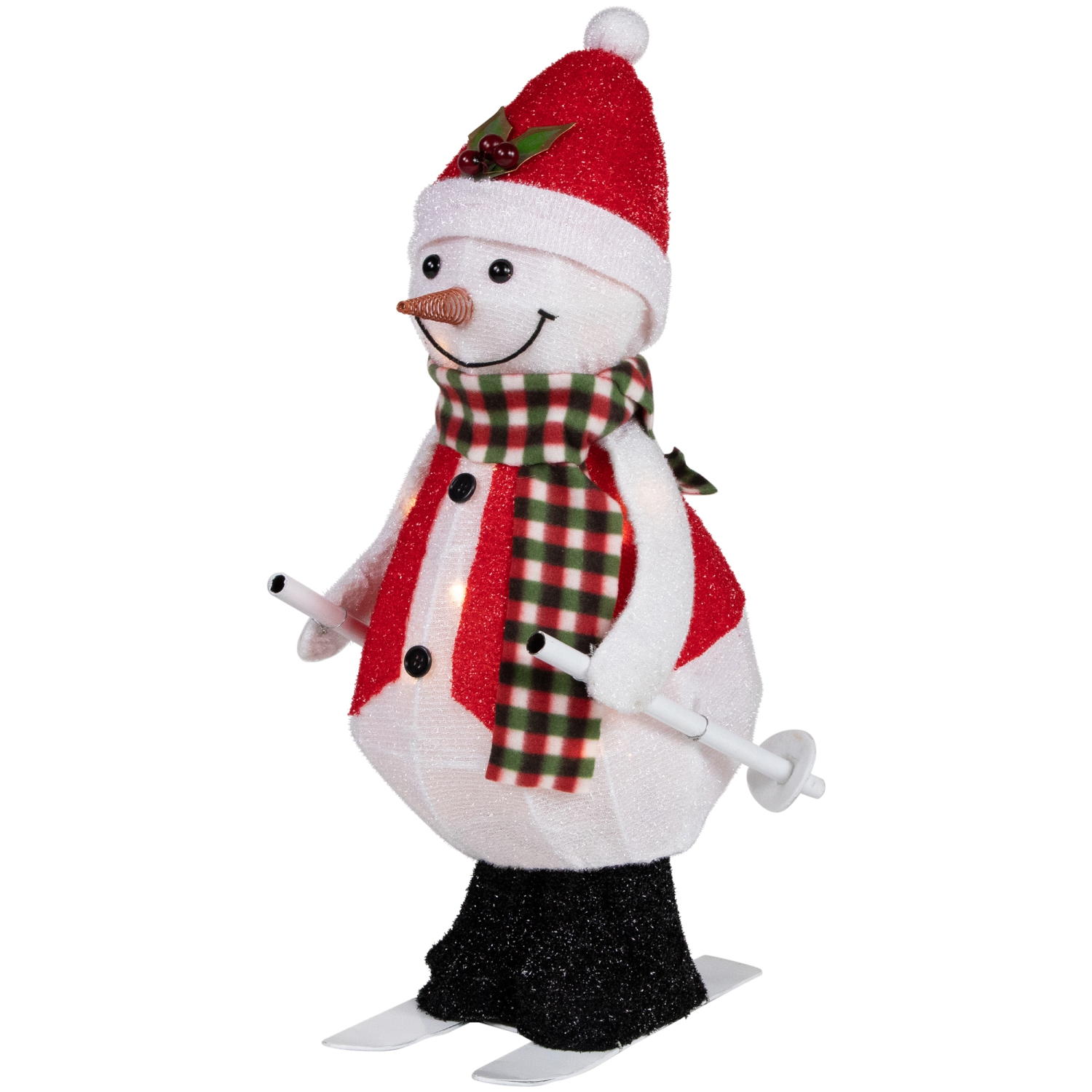 LED Lighted Animated Skiing Snowman Outdoor Christmas Figure - 24"