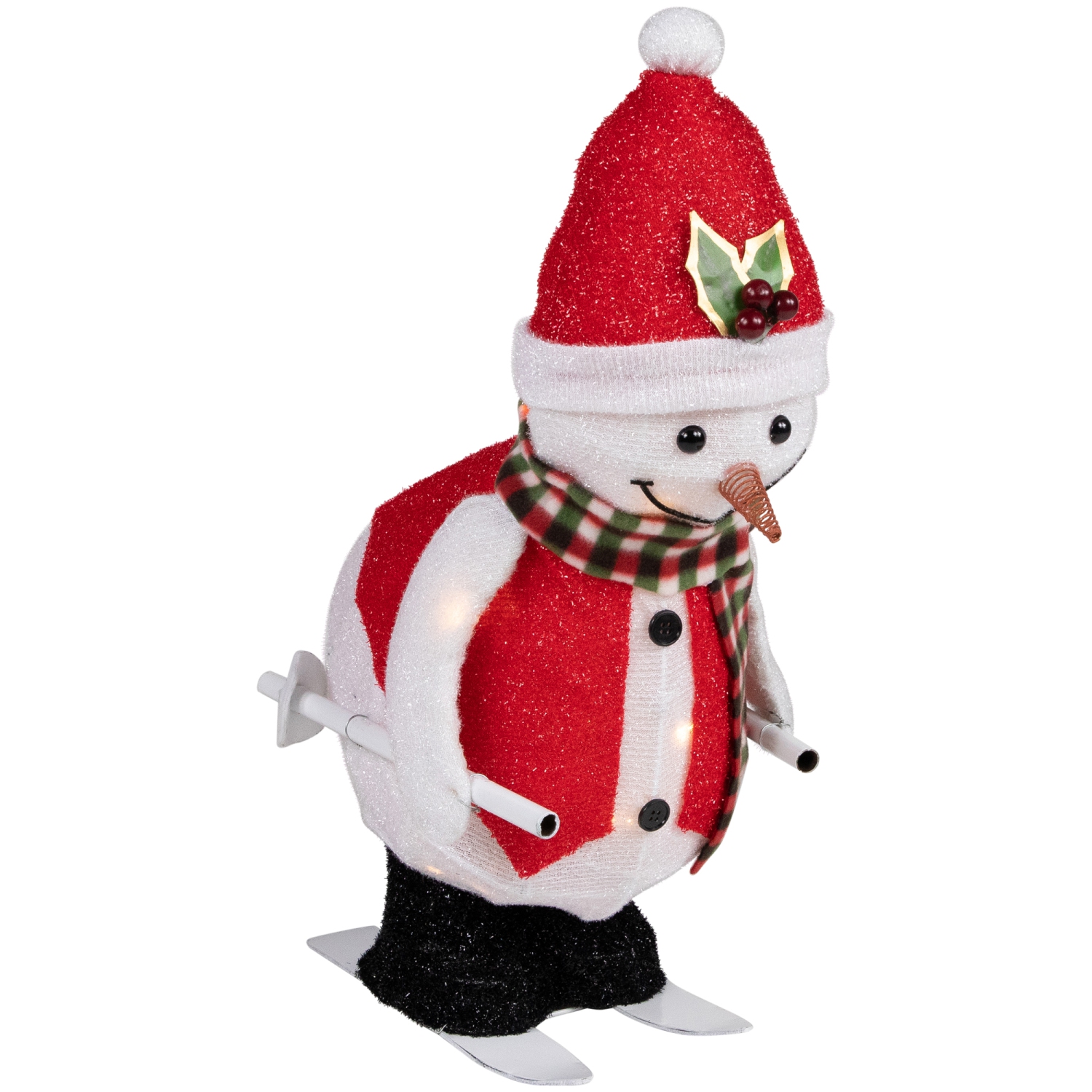 LED Lighted Animated Skiing Snowman Outdoor Christmas Figure - 24"