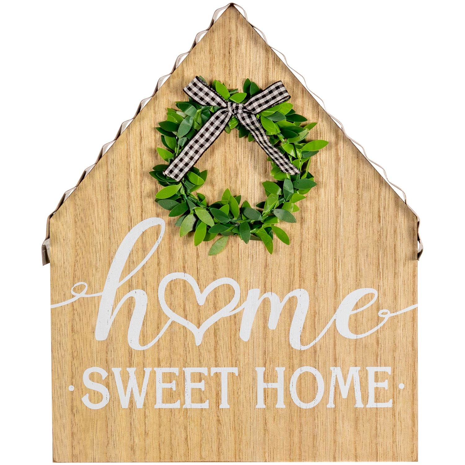 Découpe décoration « Home Sweet Home » en bois pour cadre de maison - 9,75 po