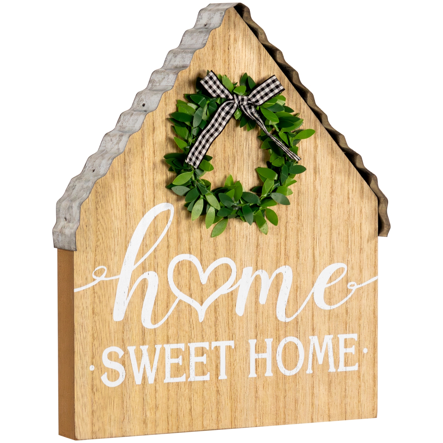 Découpe décoration « Home Sweet Home » en bois pour cadre de maison - 9,75 po