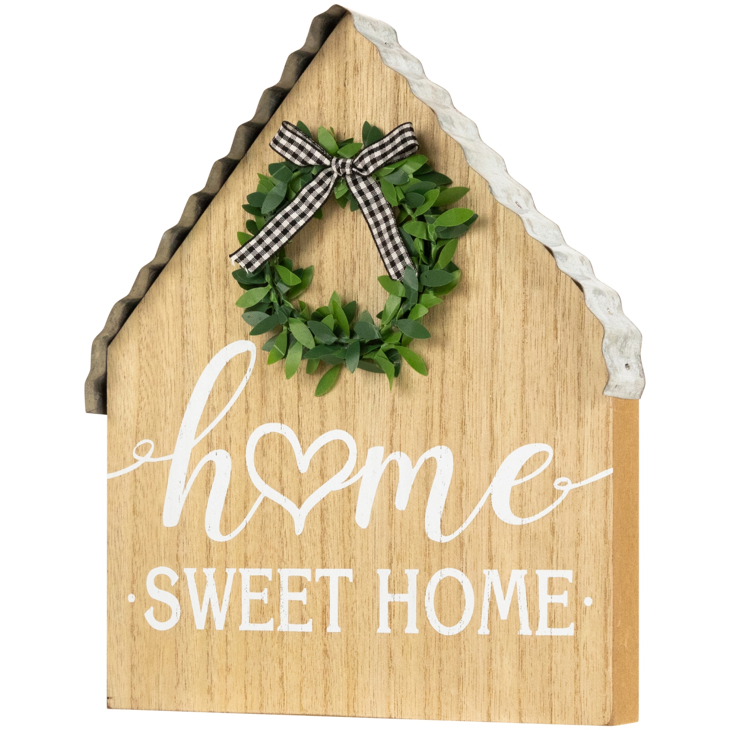 Découpe décoration « Home Sweet Home » en bois pour cadre de maison - 9,75 po