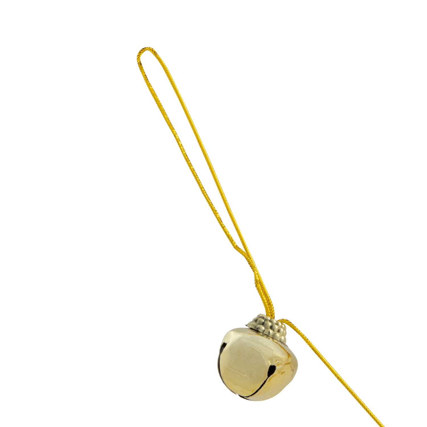 Shiny Metal Christmas Jingle Bells Garland - 7.5' x 1" - Gold