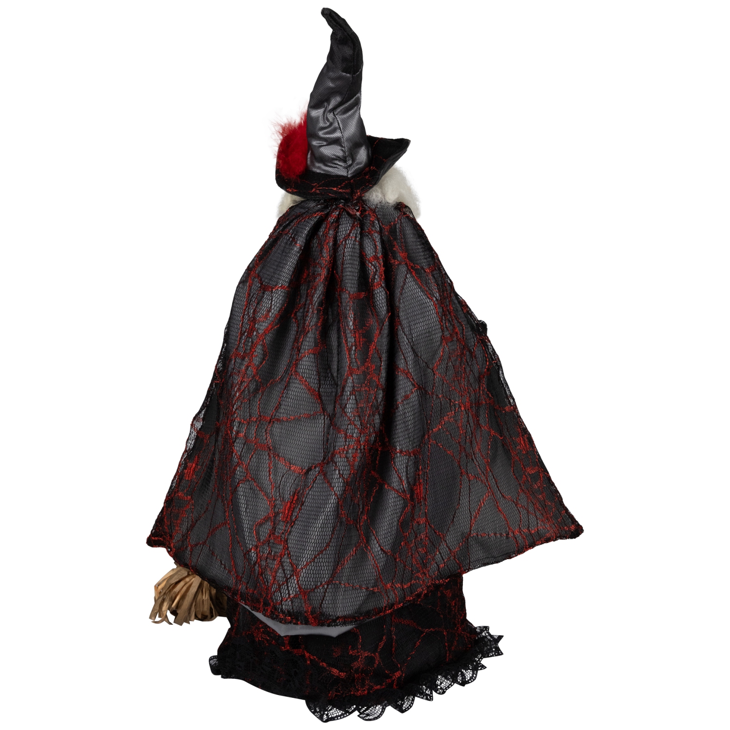 Spooky Witch with Broom Halloween Figure - 18"