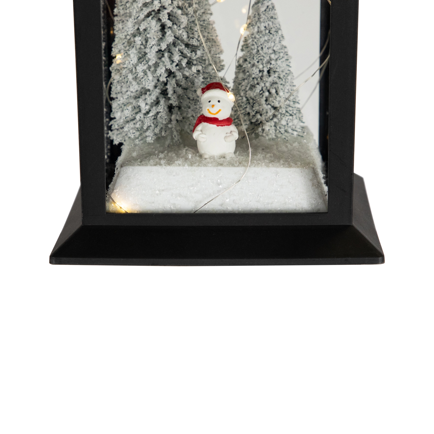 LED Lighted Snowman Winter Scene Christmas Lantern - 11"