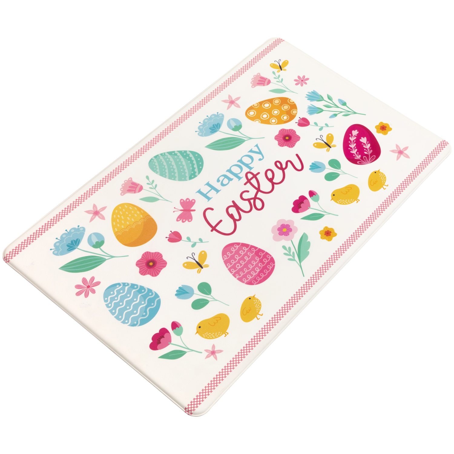 29" Pastel Eggs and Chicks "Happy Easter" Kitchen Comfort Mat