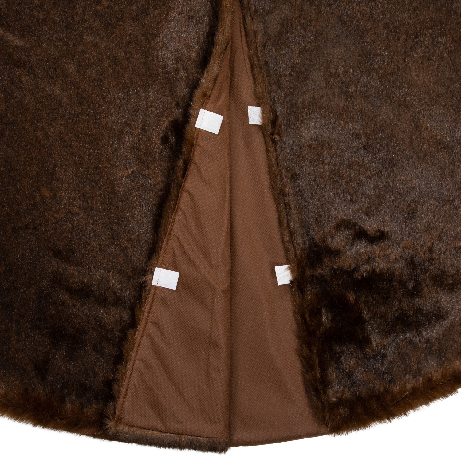 Mink Faux Fur Christmas Tree Skirt - 48" - Brown