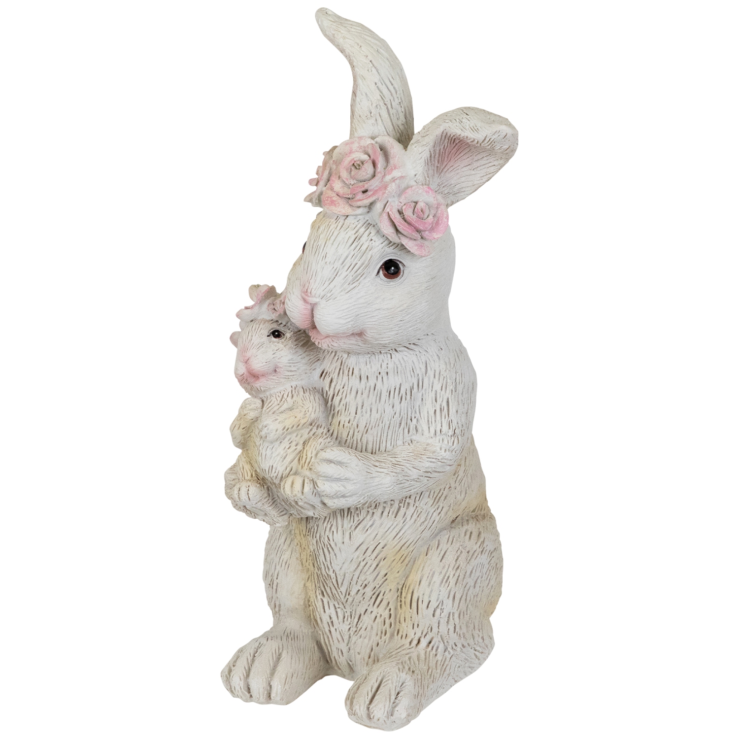 Mother and Baby Bunny Outdoor Garden Easter Statue - 9.25"