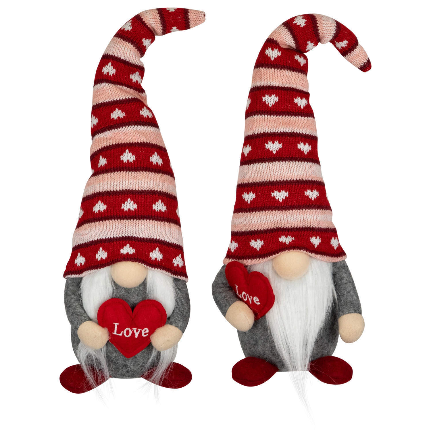 Girl and Boy "Love" Heart Valentine's Day Gnomes - 15" - Set of 2