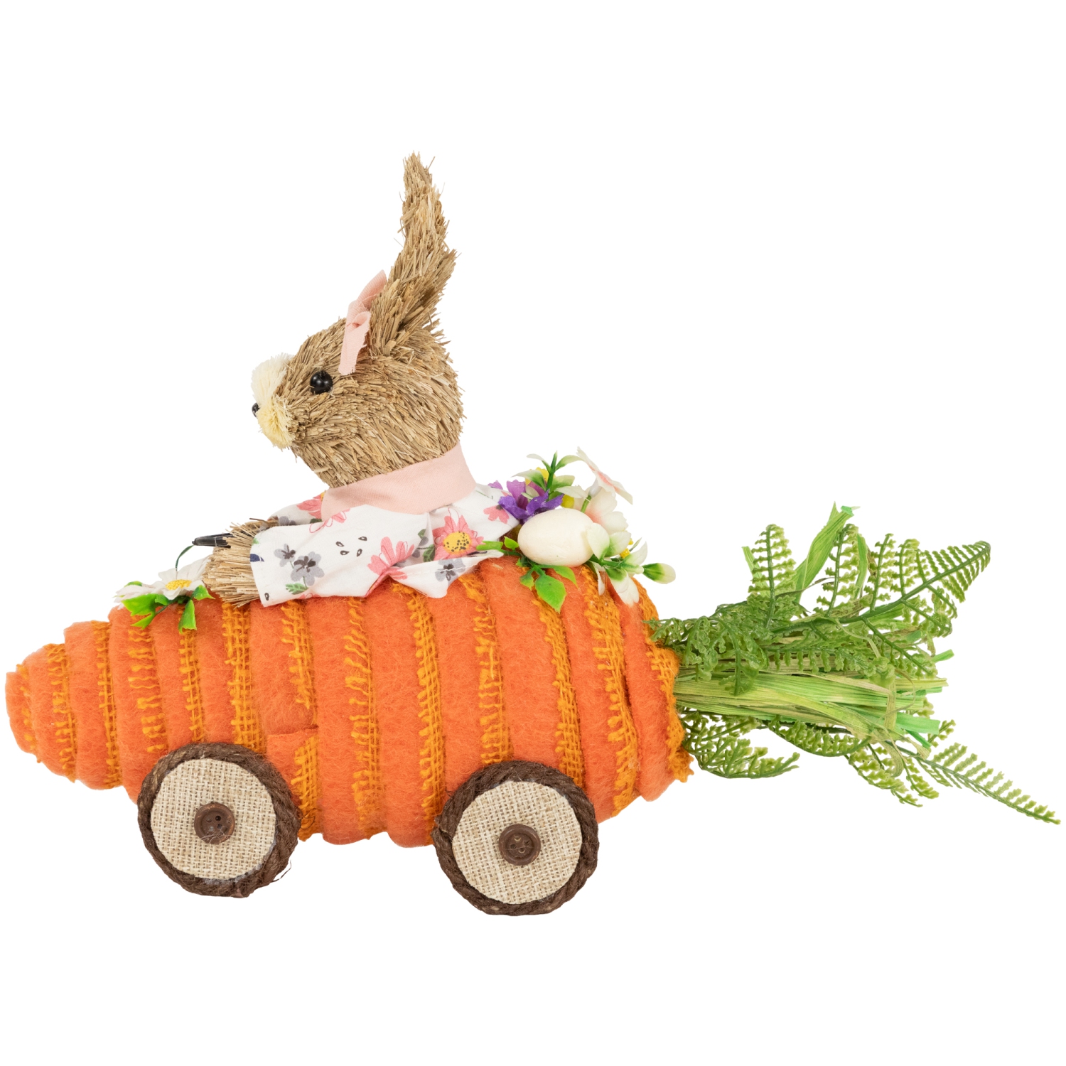 Girl Bunny with Carrot Car Easter Decoration - 13"