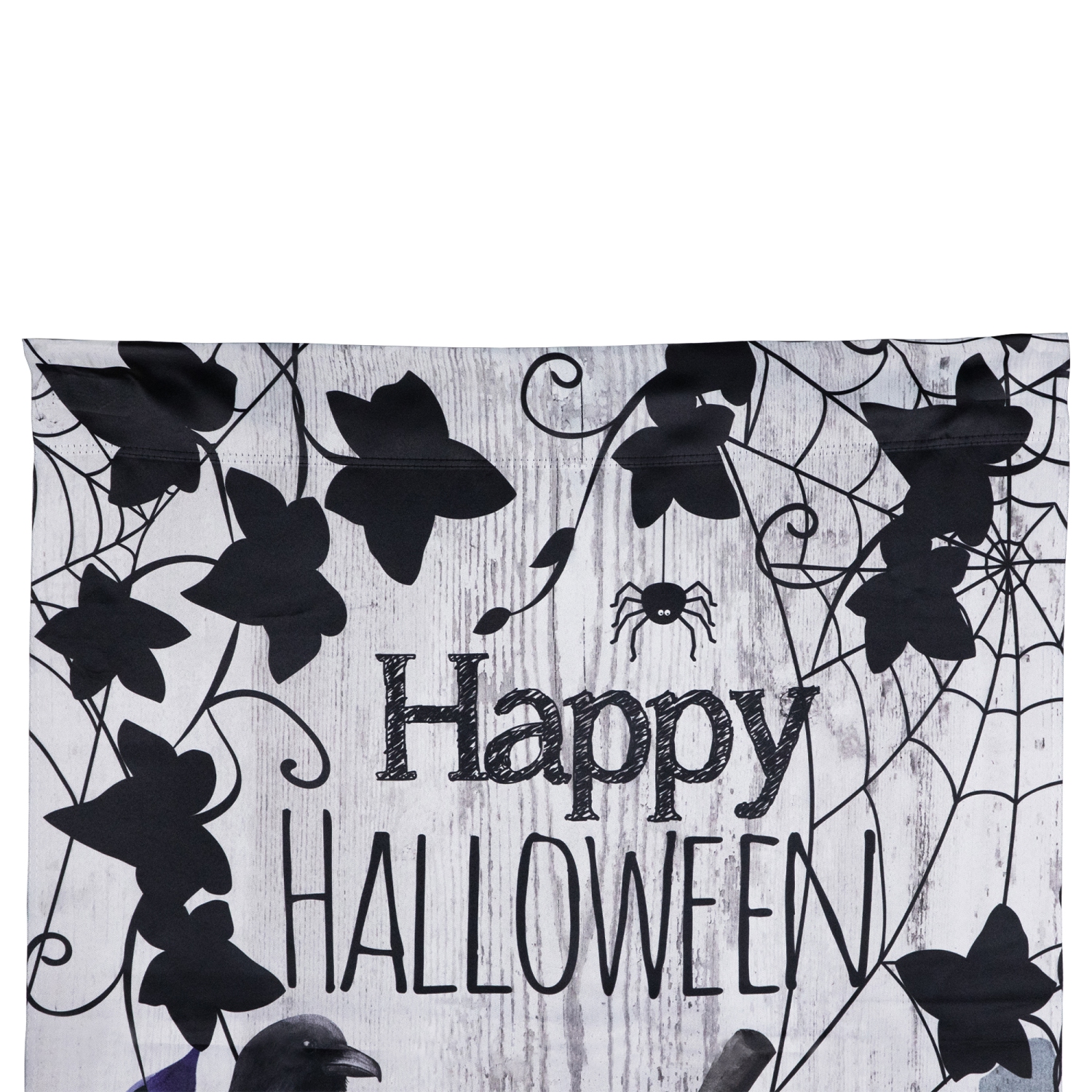 Fanion de maison extérieure « Happy Halloween » de citrouilles et Crow – 40 x 28 po