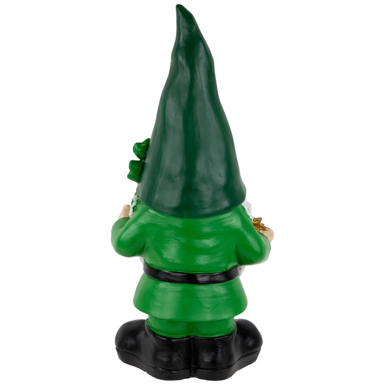 St. Patrick's Day Shamrock Gnome Outdoor Garden Statue - 16.25"