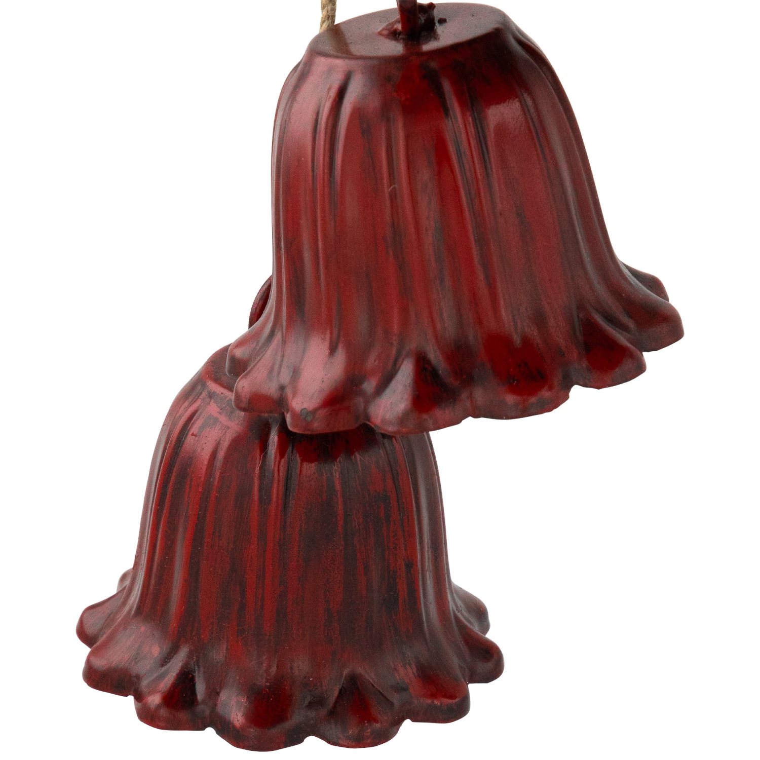 Fluted Bells Trio Christmas Decorations - 20" - Red - Set of 2