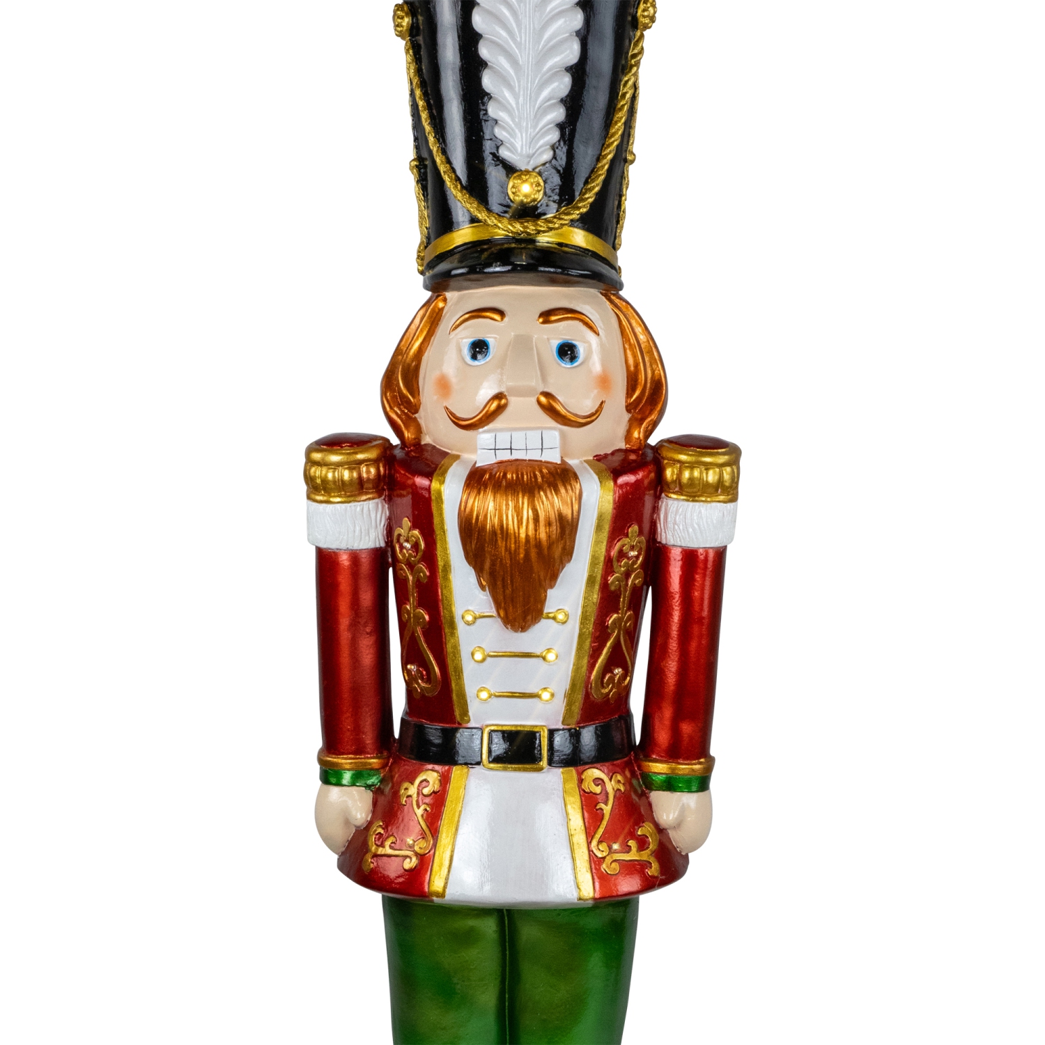 Commercial Christmas Nutcracker Soldier with Decorative Base - 5.25' - Red and Green