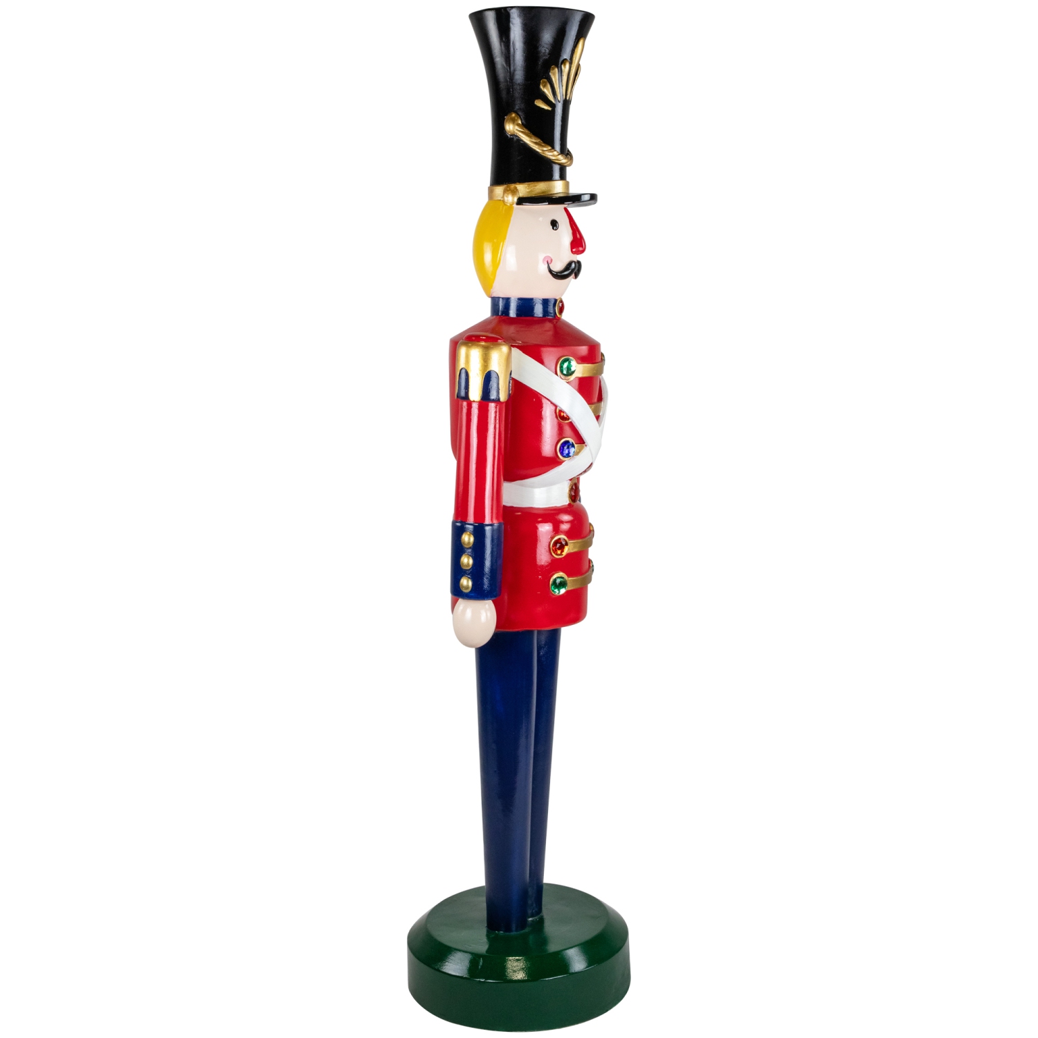 Fiberglass Commercial Christmas Toy Soldier with Jewels - 6.25'