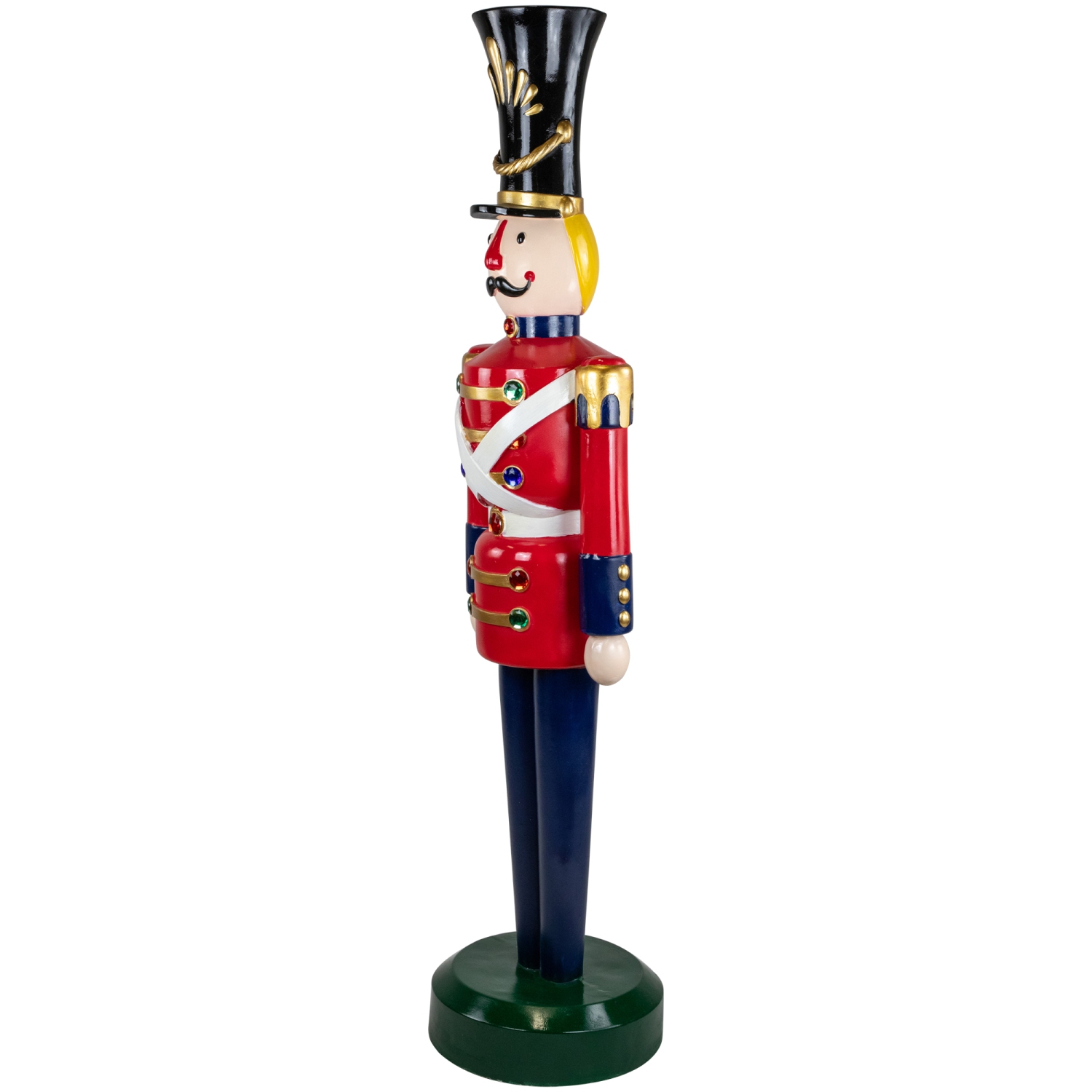 Fiberglass Commercial Christmas Toy Soldier with Jewels - 6.25'